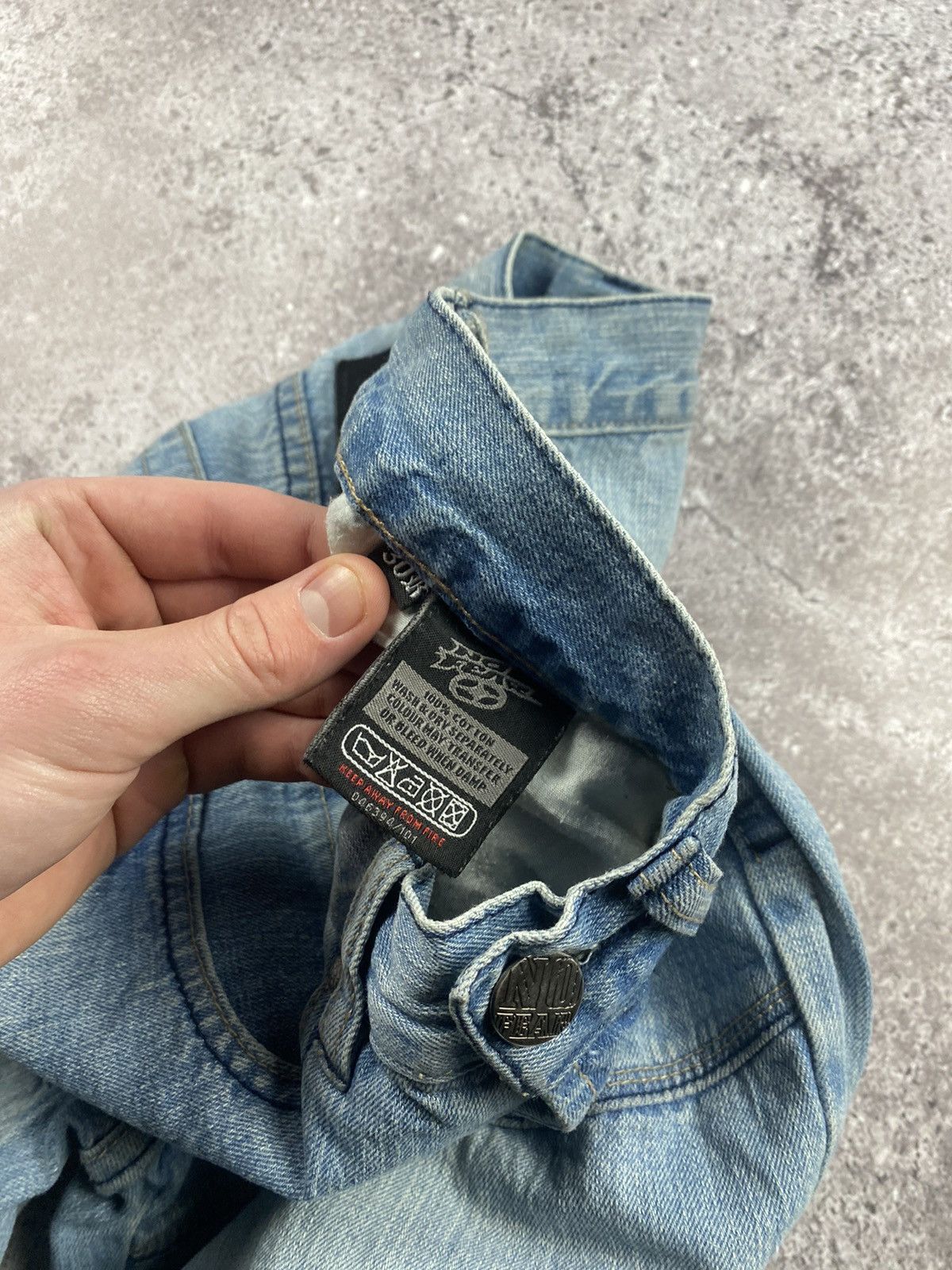 Japanese Brand × No Fear CRAZY No Fear Distressed Vintage Y2K Baggy Rare Jeans Size US 30 / EU 46 - 9 Thumbnail