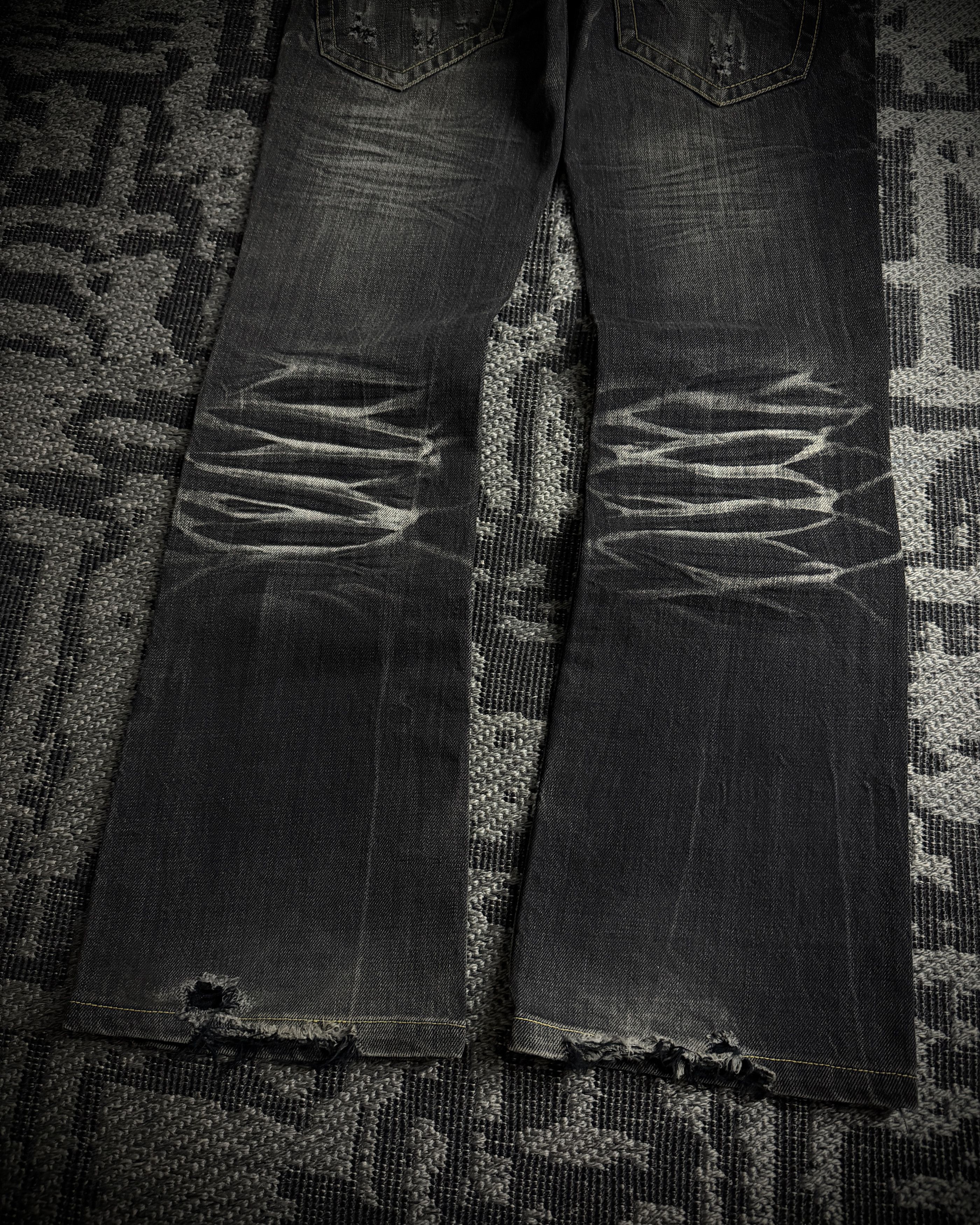 semanticdesign Semantic Design Multi Zip Distressed Bootcut Denim Size US 31 - 7 Thumbnail