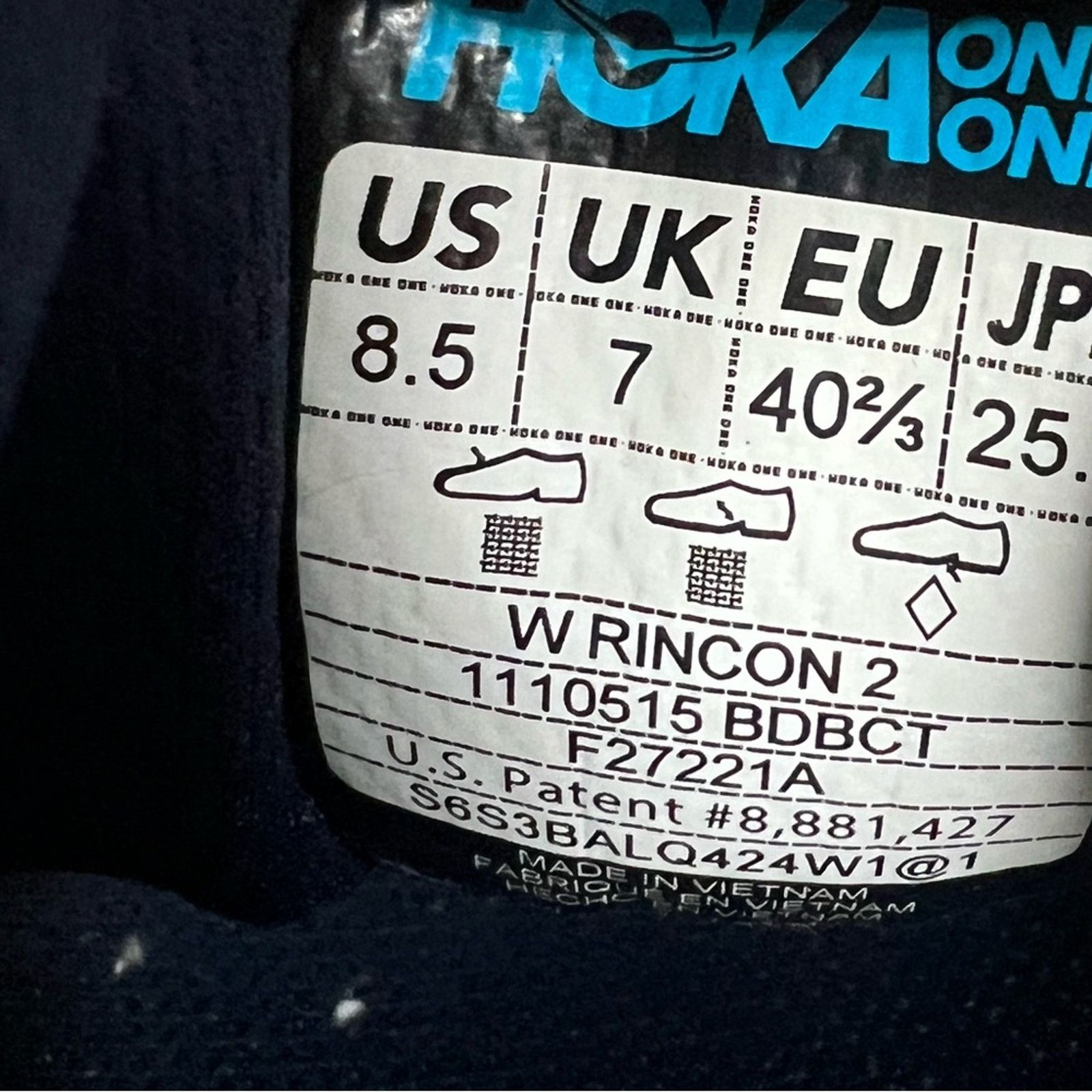 Hoka Hoka One One Womens Rincon 2 Running Shoes Sneakers Size 8.5 Size US 8.5 / IT 38.5 - 9 Thumbnail