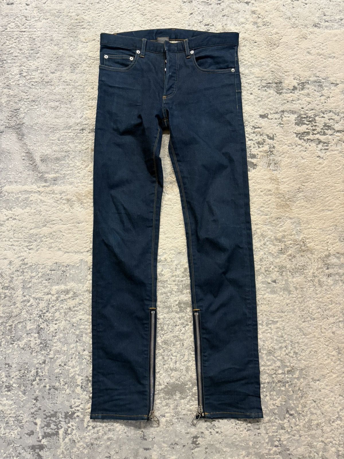Dior AW09 Zipper Hem Denim by Kris Van Assche Size US 29 - 1 Thumbnail