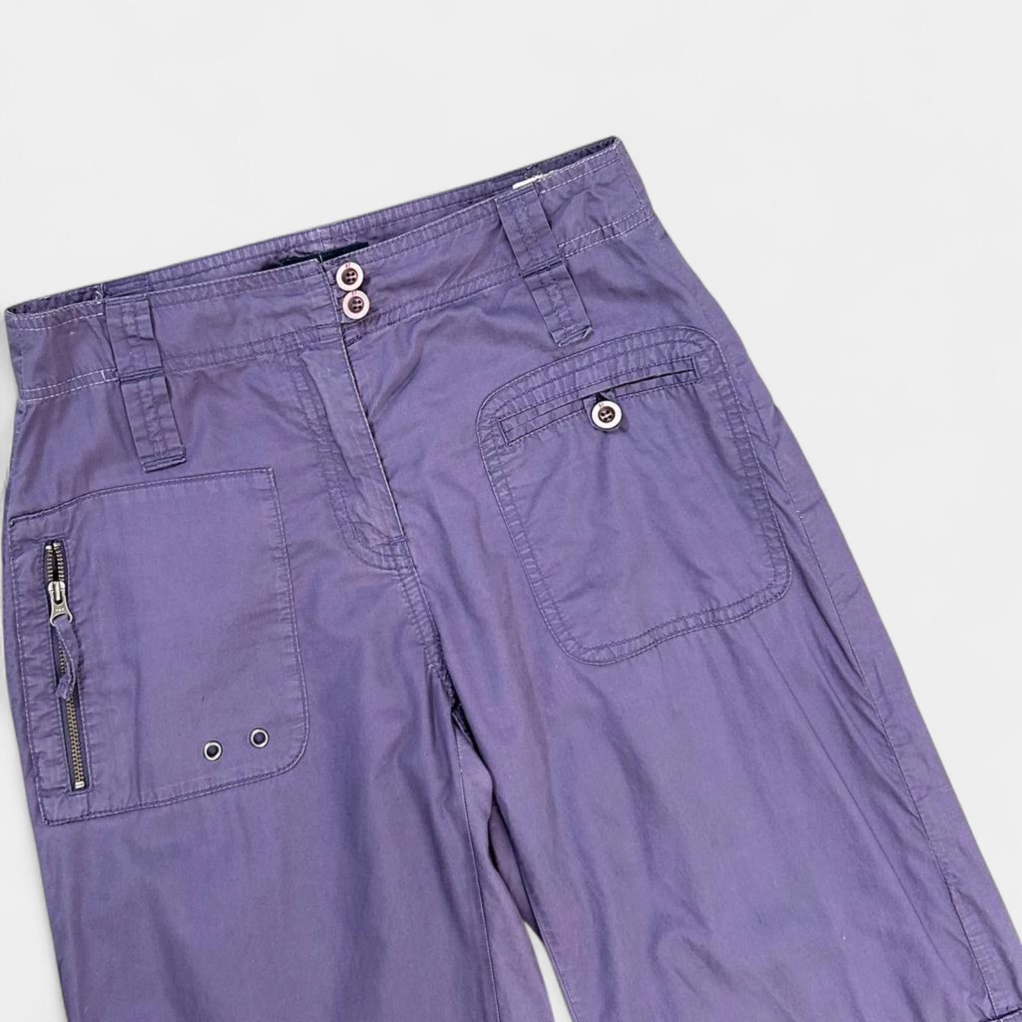 Armani Armani Jeans 2000's Cargo Purple Pants Size US 29 - 2 Thumbnail