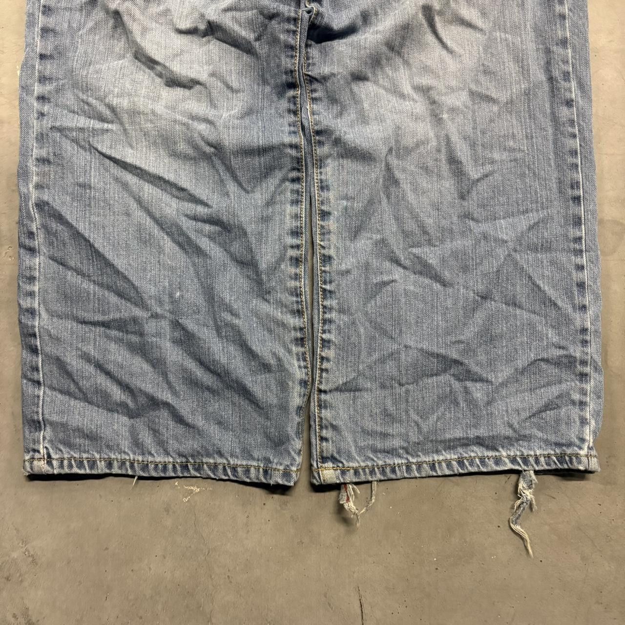 Vintage Crazy Vintage Y2K/2000s Super Baggy Super Wideleg Medium Wash Denim Jeans! Size US 40 / EU 56 - 5 Thumbnail