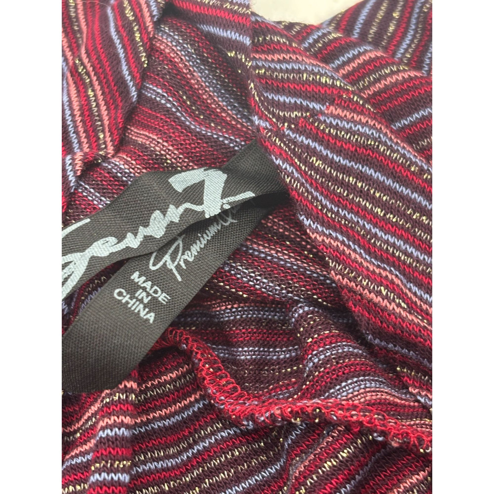 Other Seven7 Women’s Metallic Stripe, Cowl Neck, Dolman Sleeve To Size S / US 4 / IT 40 - 7 Thumbnail