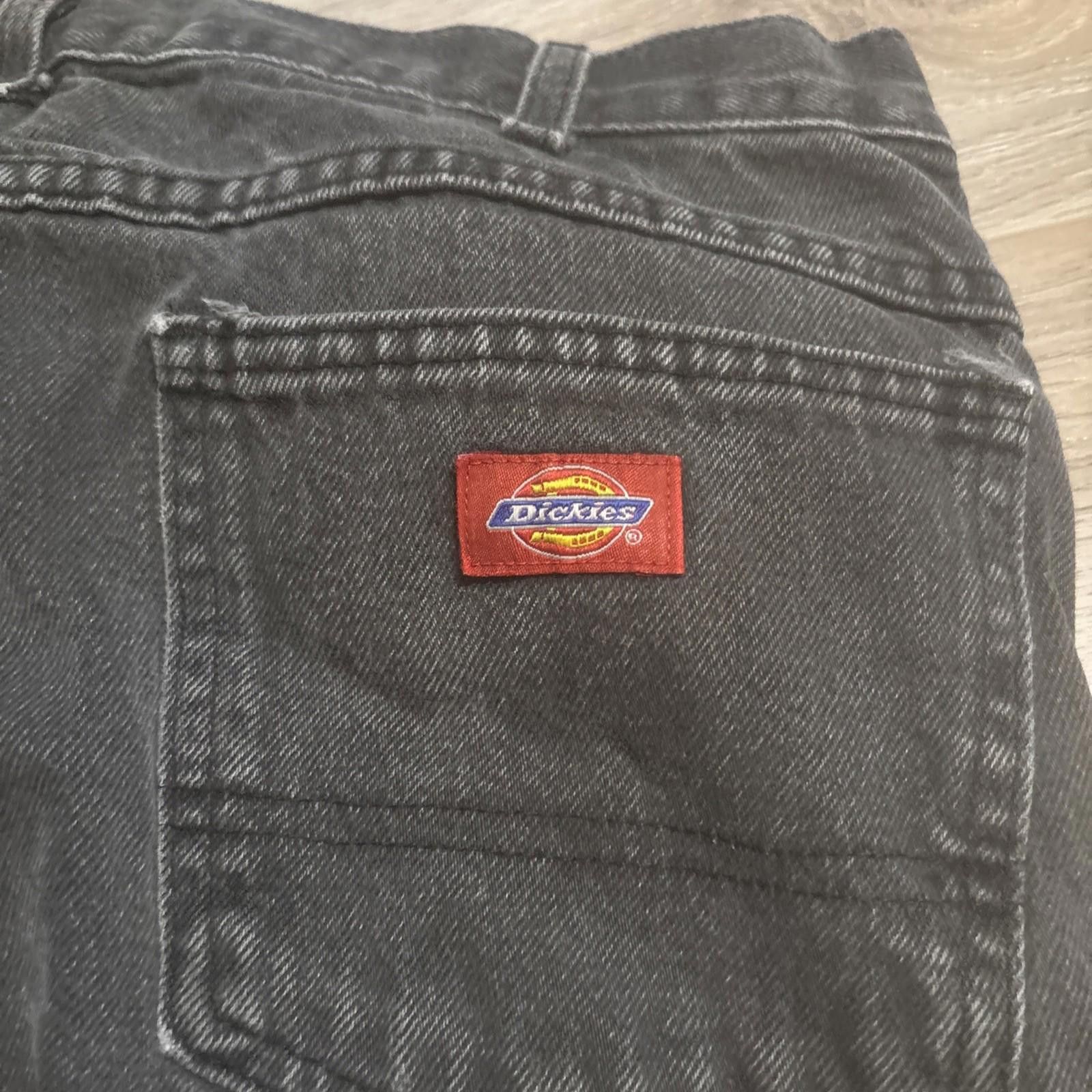 Dickies Dickies Jeans Mens 36x34 Black Carpenter Dark Denim Work Size US 36 / EU 52 - 6 Thumbnail