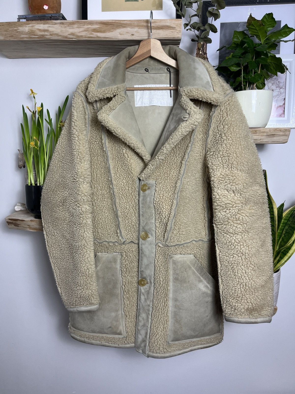 H&M × Maison Margiela Maison Martin Margiela x H&M Reversed Suede Shearling Jacket Size US L / EU 52-54 / 3 - 1 Thumbnail