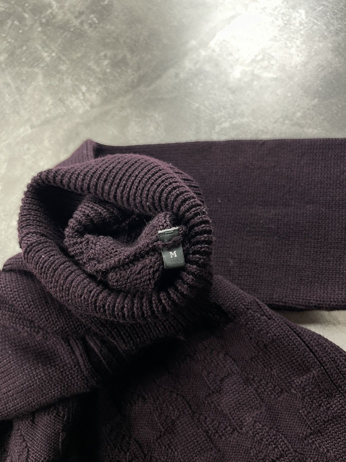 Z Zegna Z Zegna Wool High Neck Knited Burgundy Sweater Made in IT Size US M / EU 48-50 / 2 - 9 Thumbnail