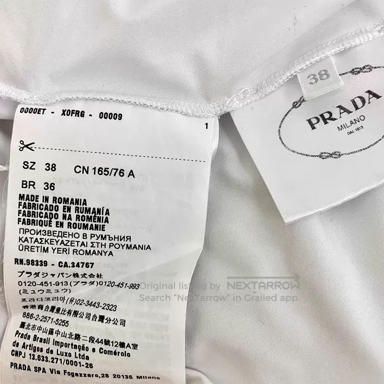 Prada Prada 22 white triangle high-necked long-sleeved T-shirt u Size XS / US 0-2 / IT 36-38 - 7 Thumbnail