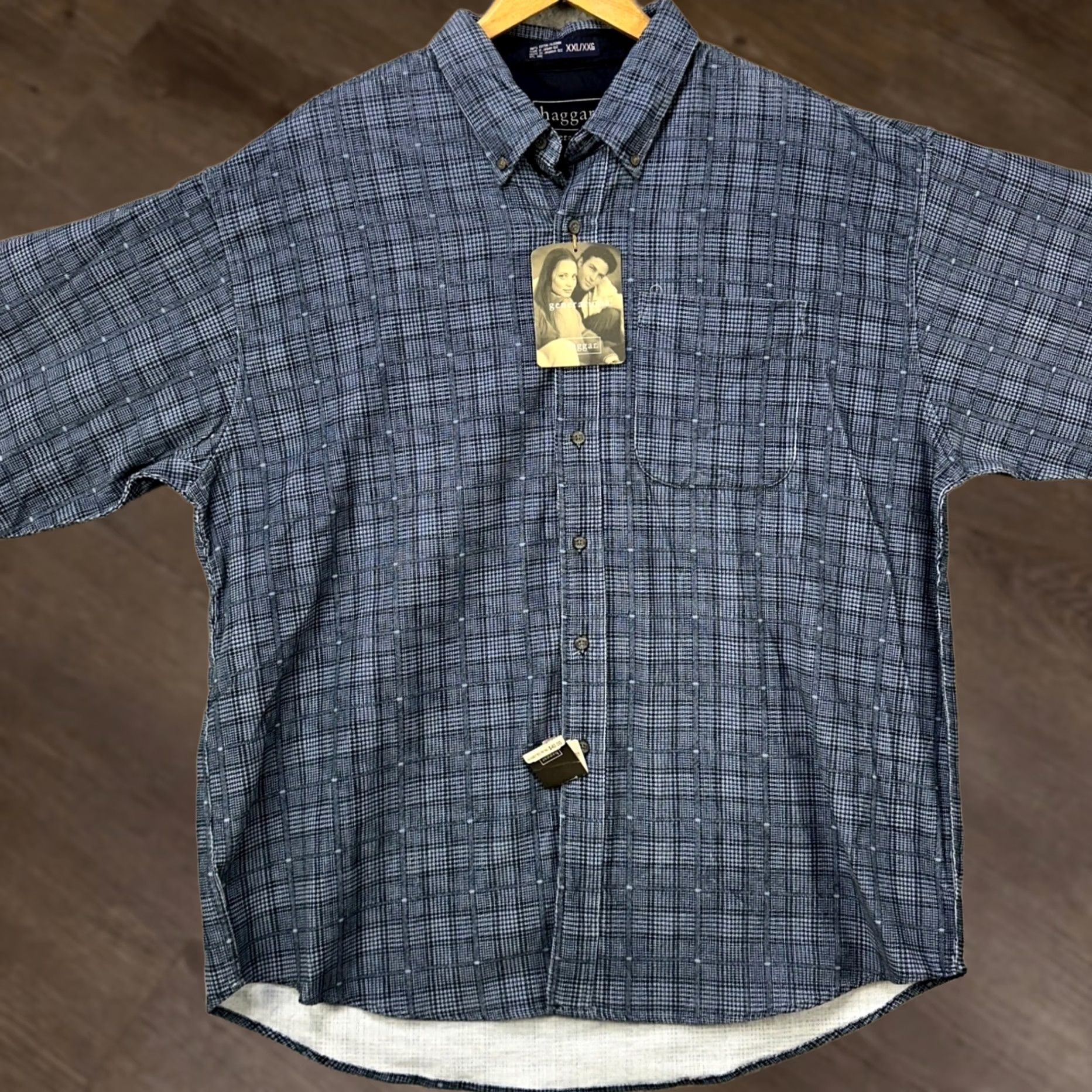 Haggar VINTAGE Haggar Generations Shirt Corduroy Mens 2XL Blue Plaid Button Down NEW Size US XXL / EU 58 / 5 - 1 Thumbnail
