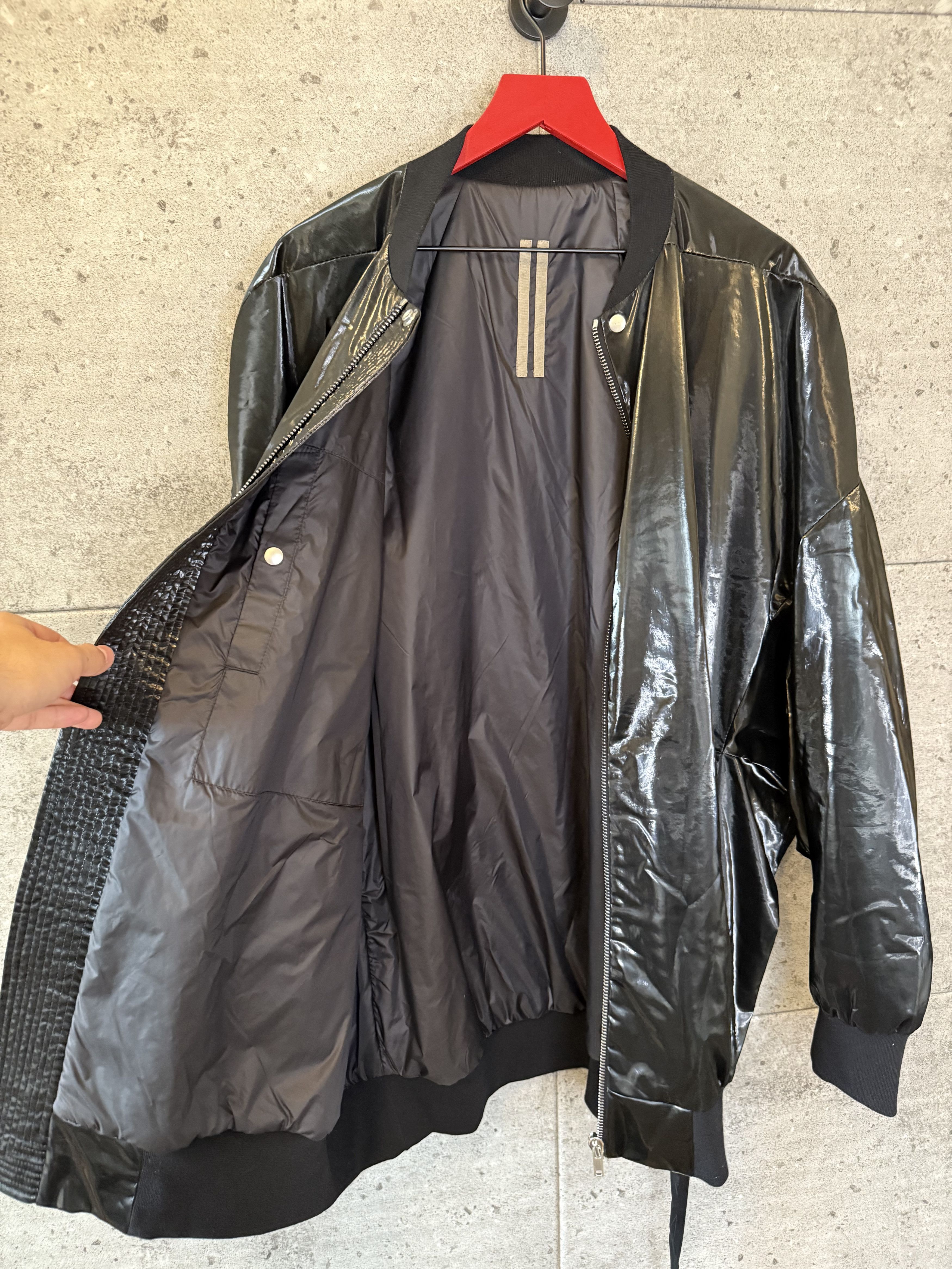 Rick Owens × Rick Owens Drkshdw Rick owens patent jumbo flight bomber jacket Size US XXL / EU 58 / 5 - 6 Thumbnail