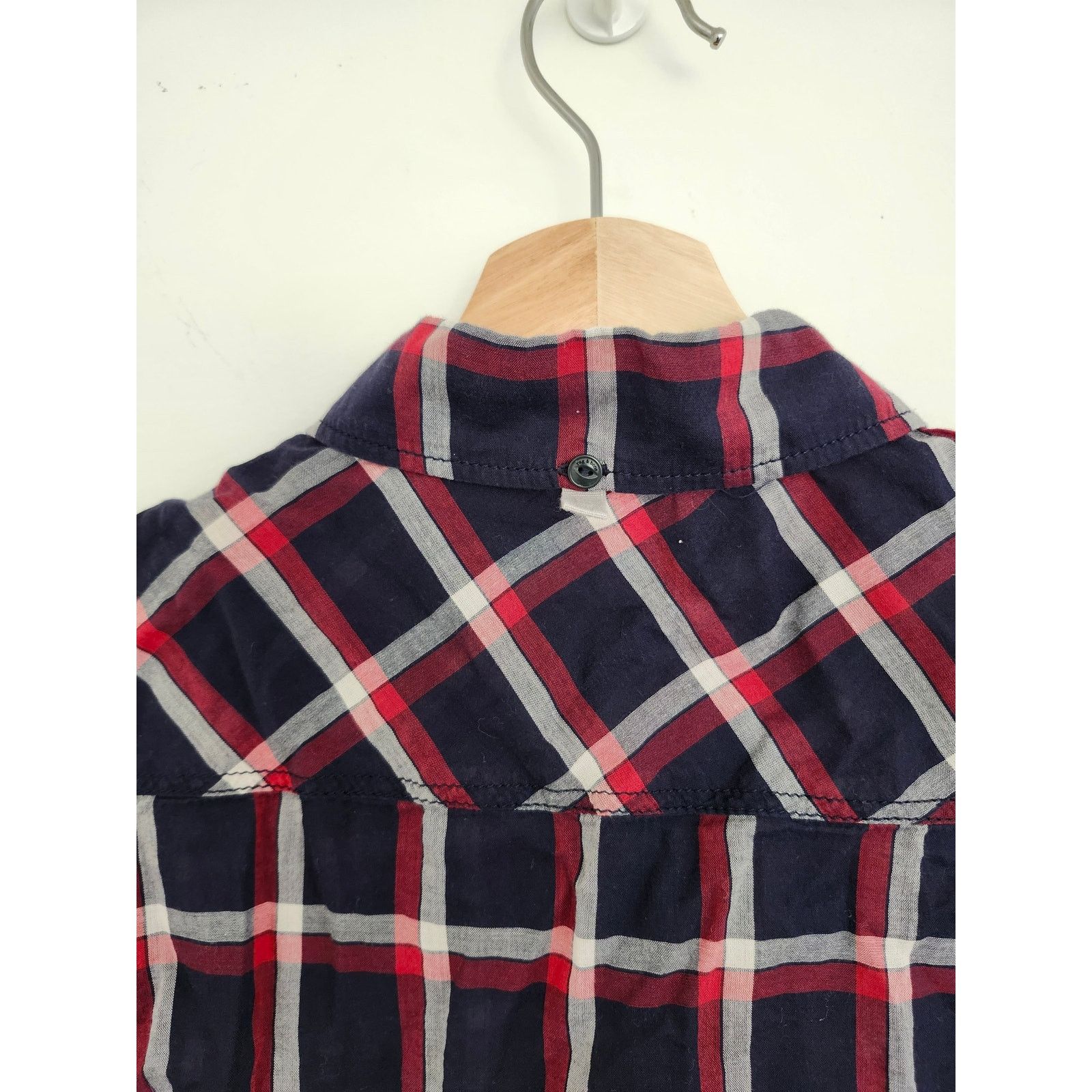 Rag & Bone Rag & Bone Robbie Plaid Cotton Long Sleeve Blouse Sz XXS Size XXS / US 00 / IT 34 - 4 Thumbnail