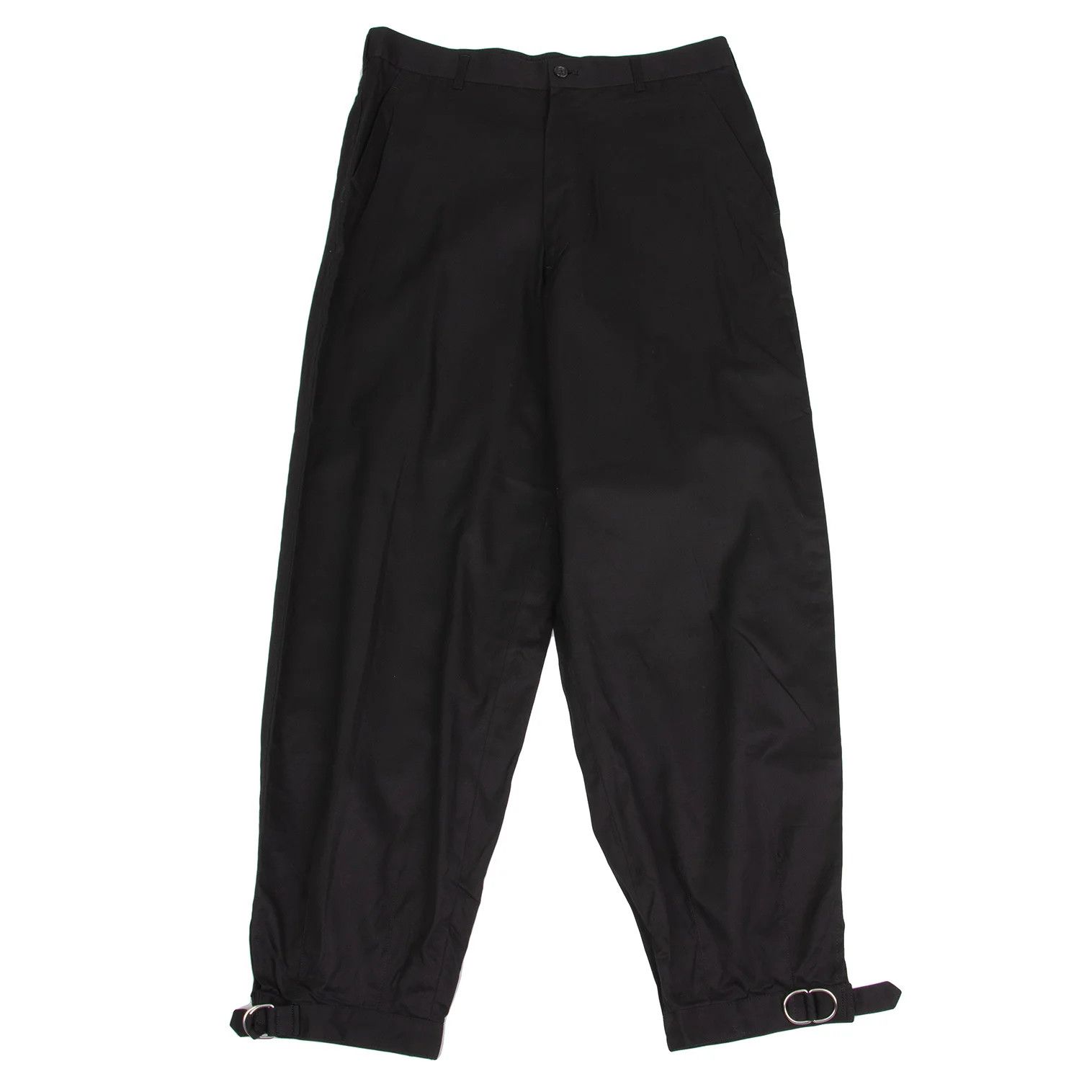 Comme des Garcons Homme Plus Cotton Pants with Ring Belt in Black Size L Size US 38 / EU 54 - 1 Thumbnail