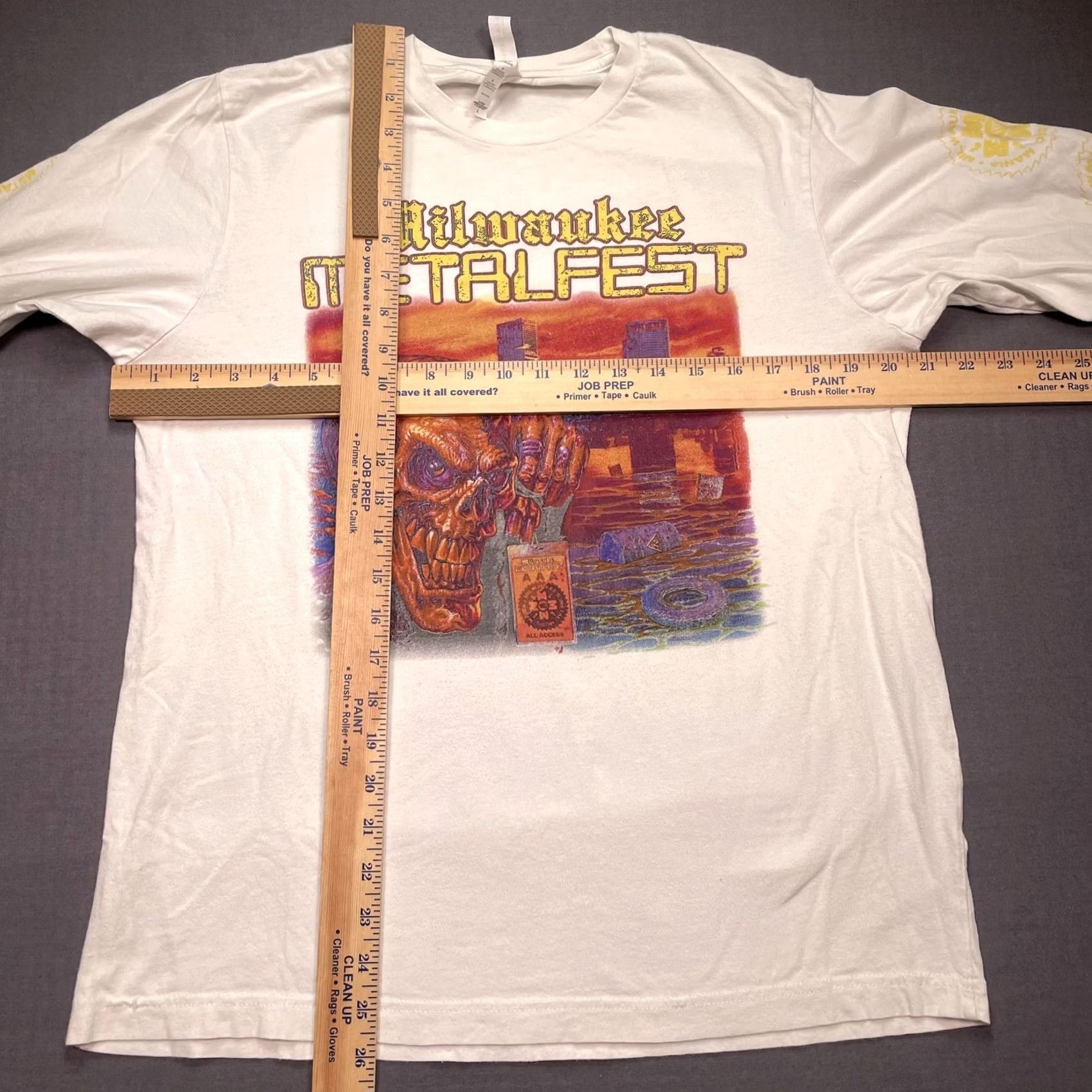 Vintage VINTAGE Milwaukee Metalfest Shirt Mens Large White Long Sleeve Skull Graphic Metal Tee Size US L / EU 52-54 / 3 - 5 Thumbnail