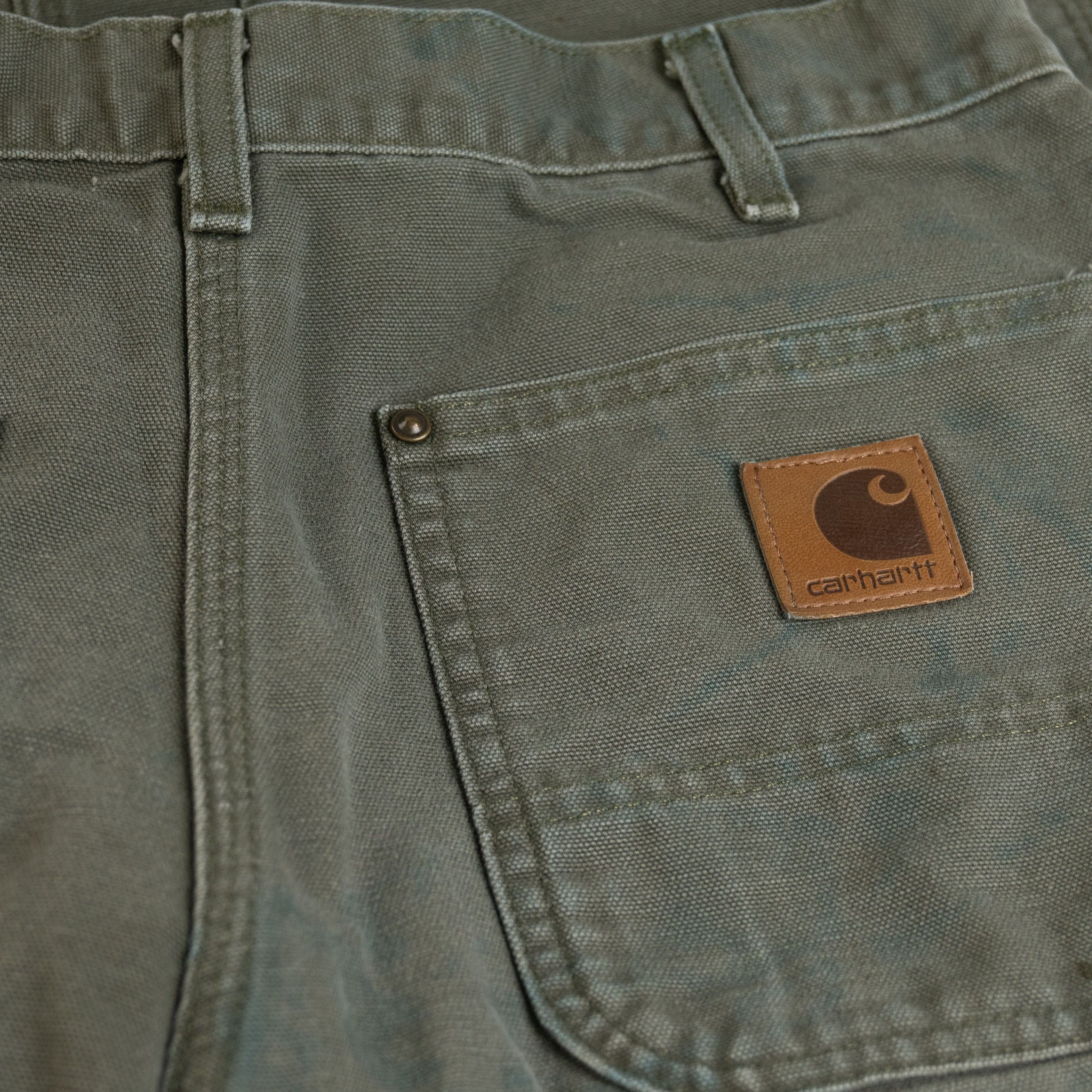 Carhartt × Vintage Vintage 1990's Carhartt Green Double Knee Carpenter Pants Size US 30 / EU 46 - 3 Thumbnail