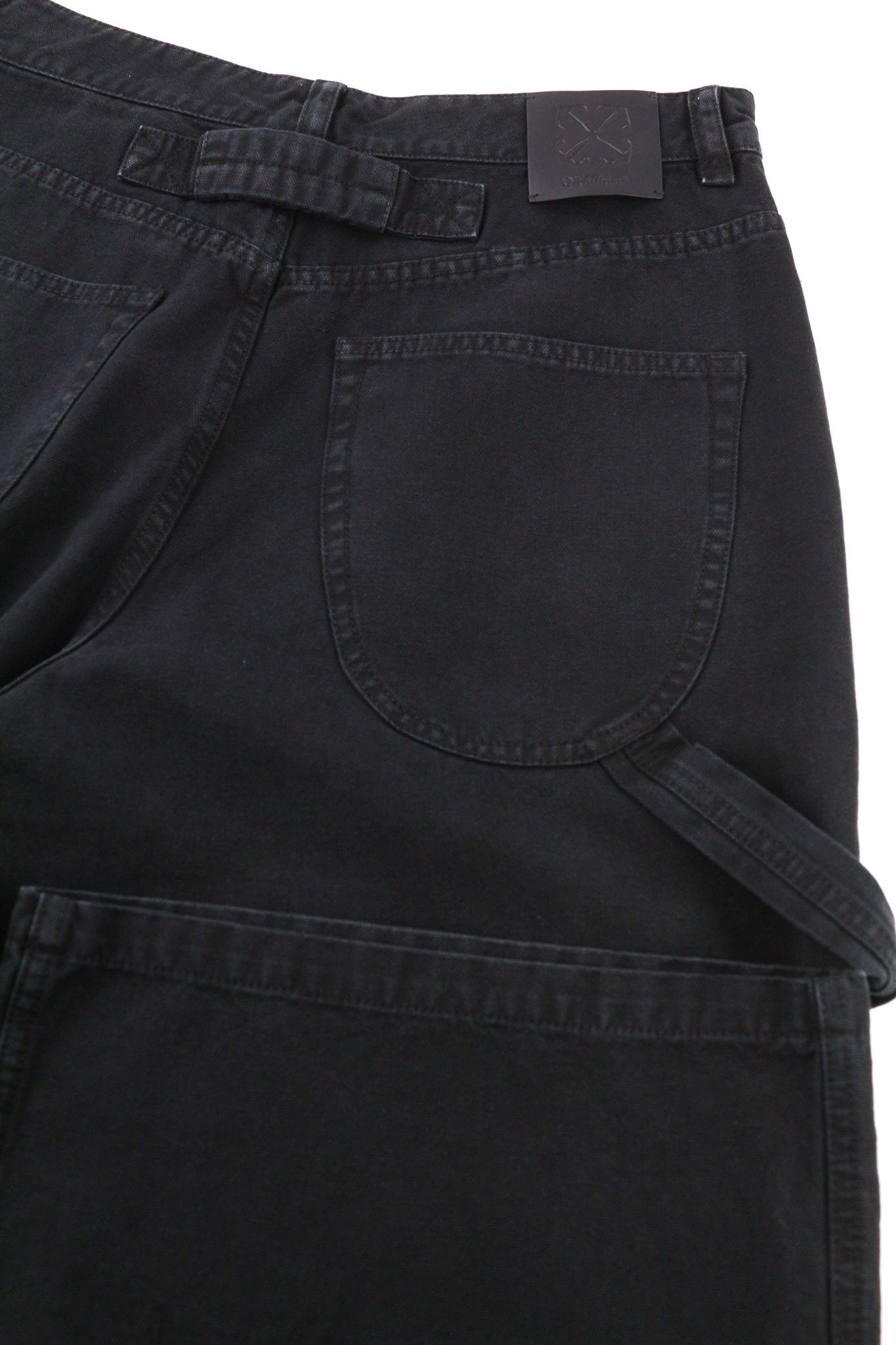Off-White W34 Relaxed Black Cotton Dyed Cargo Button Fly 80250 Size US 34 / EU 50 - 5 Thumbnail