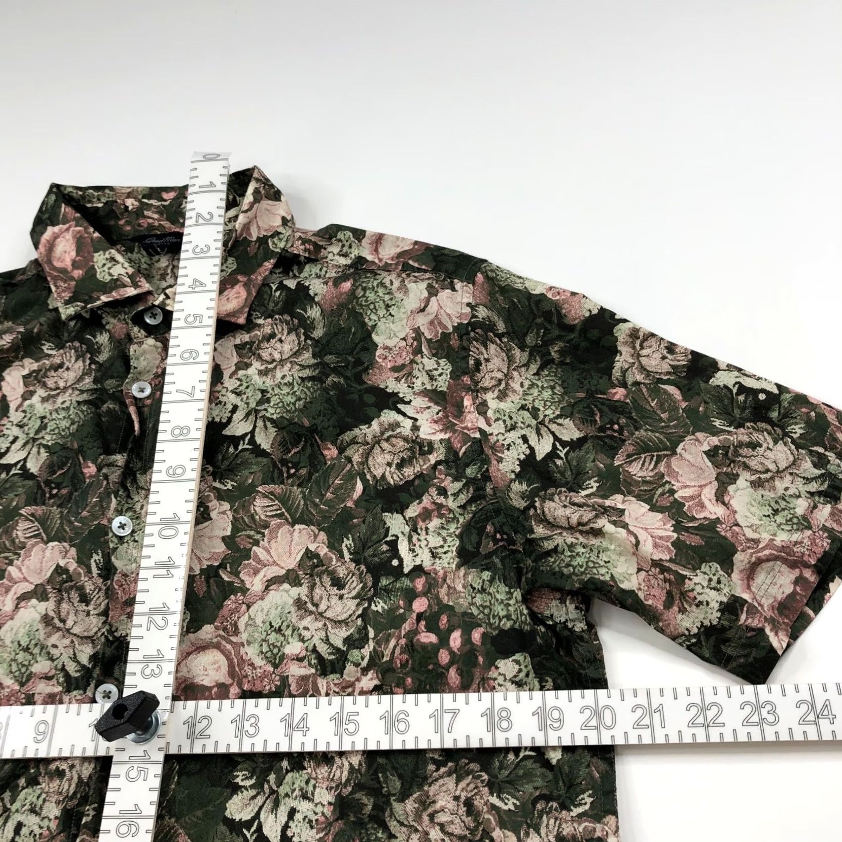 J Brand Goodman Button Short Sleeve Casual Collared Shirt Floral All Over Print Size US L / EU 52-54 / 3 - 4 Thumbnail