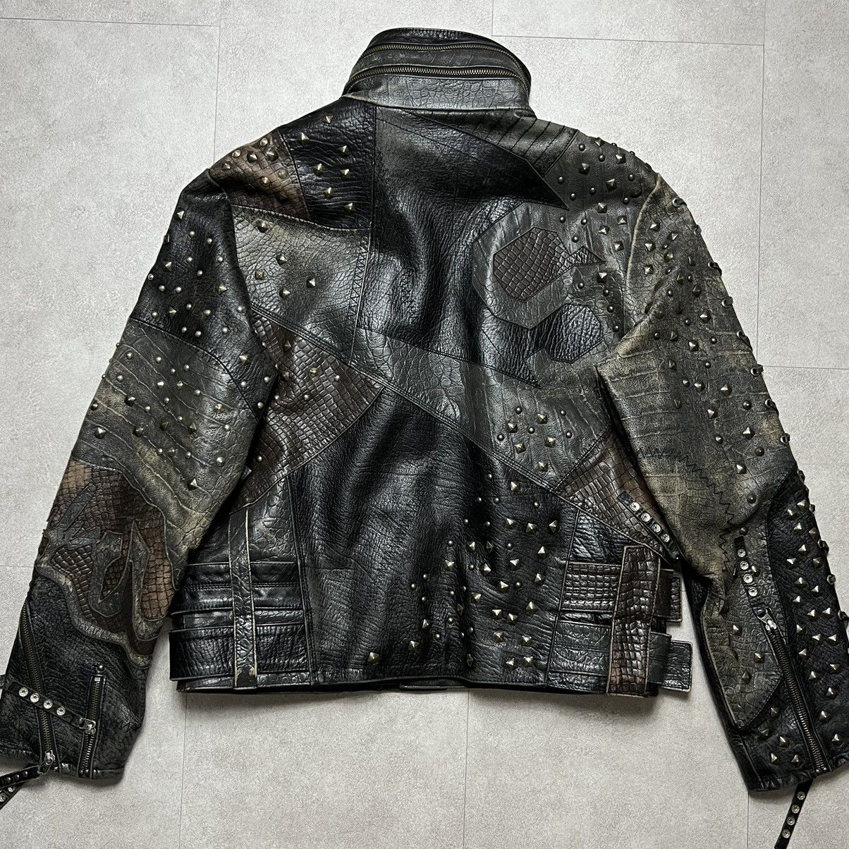 Quicksilver Quick Silver Studed Punk Leather Jacket Size US M / EU 48-50 / 2 - 2 Thumbnail