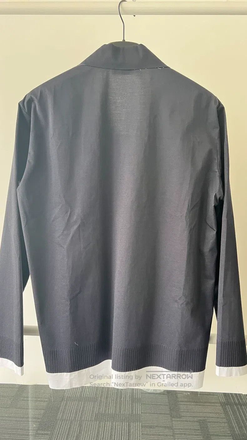 Miu Miu Miu Miu 40 Solid color logo pattern lapel long sleeve shirt Size L / US 10 / IT 46 - 2 Thumbnail