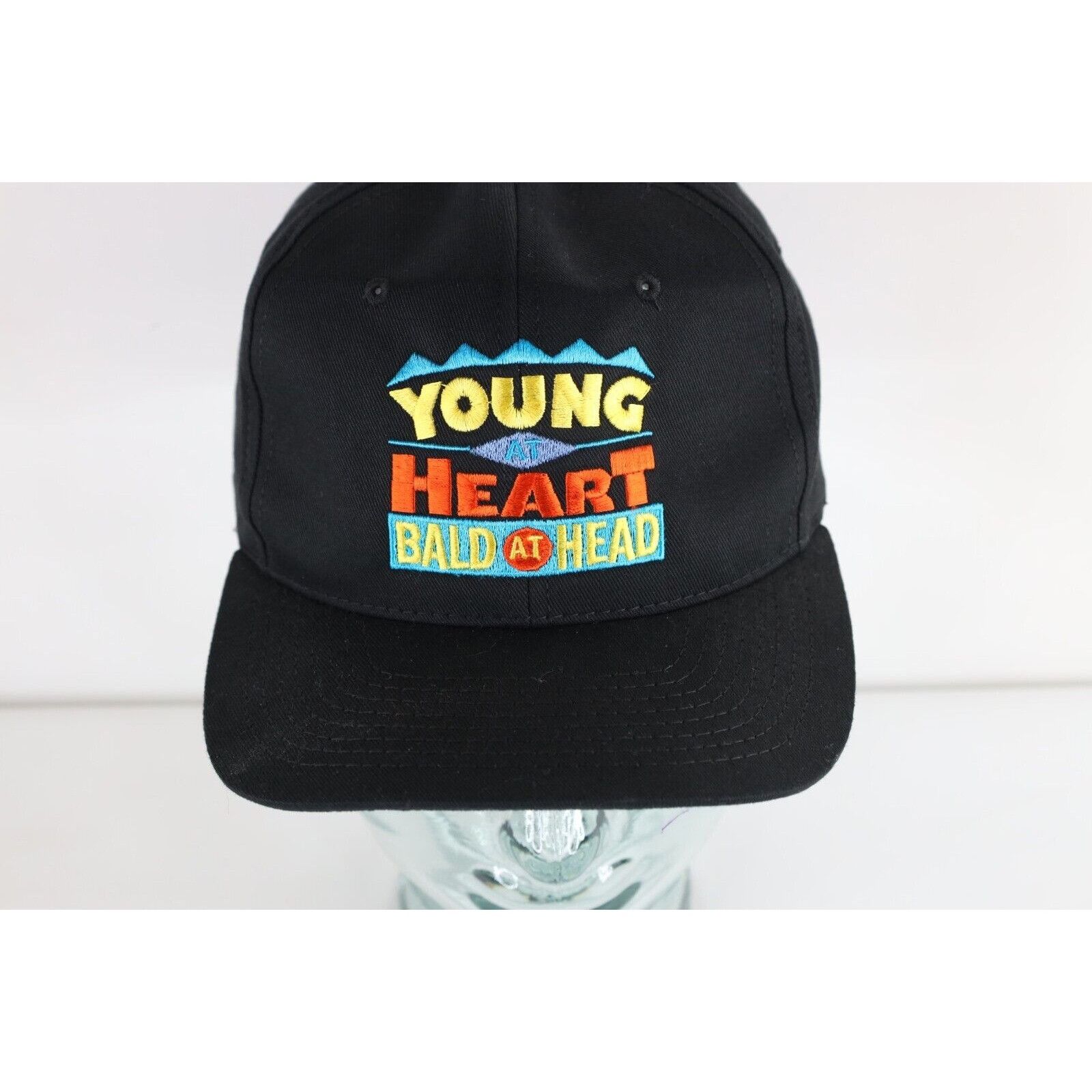 Vintage Vintage 90s Young At Heart Bald At Head Snapback Hat Size ONE SIZE - 2 Thumbnail