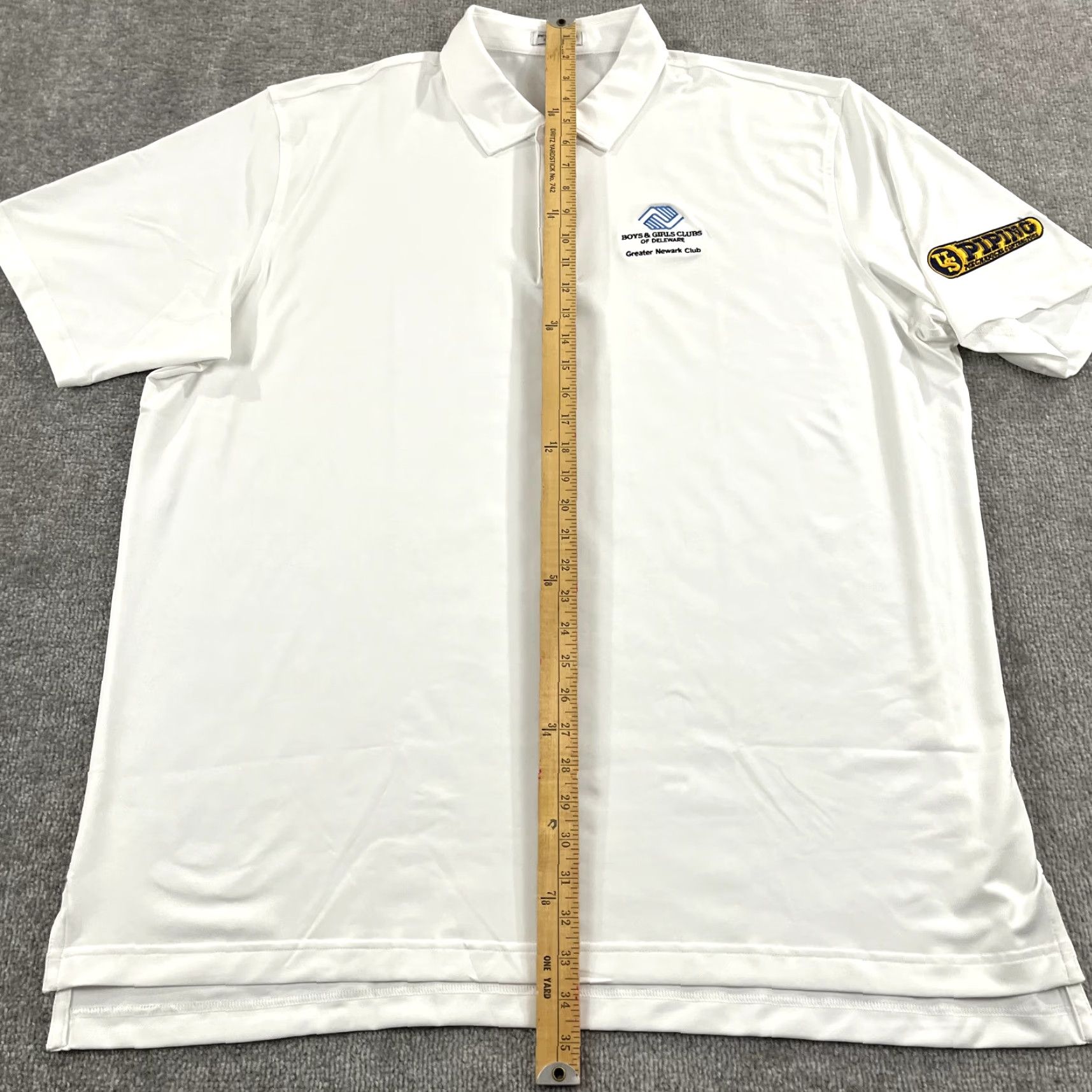 Peter Millar PETER MILLAR Polo Shirt Mens 2XL XXL White Golf S/S Boys & Girls Club Delaware Size US XXL / EU 58 / 5 - 5 Thumbnail