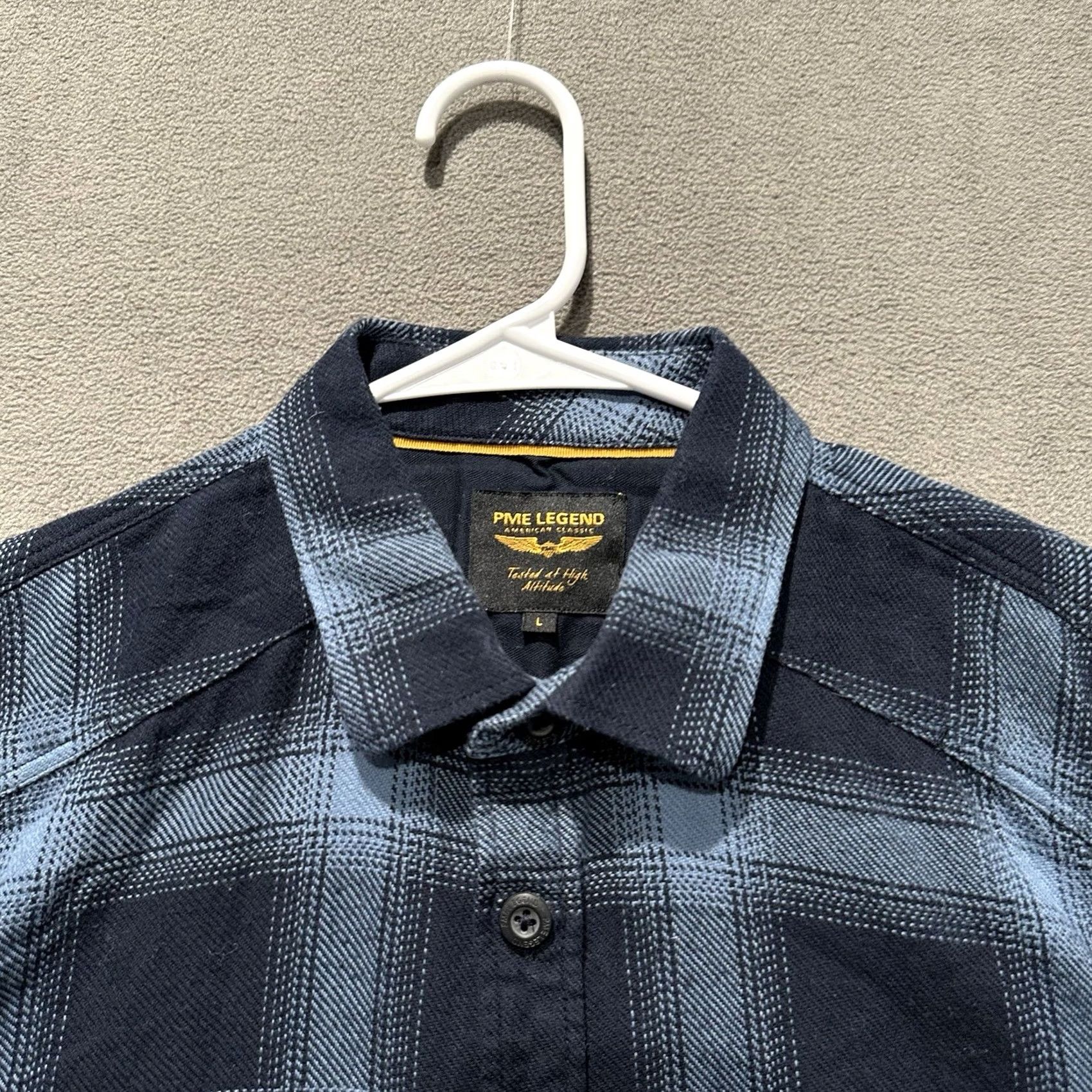 Vintage PME LEGEND Shirt Mens Large Blue Plaid Long Sleeve Flannel Button Up Size US L / EU 52-54 / 3 - 3 Thumbnail