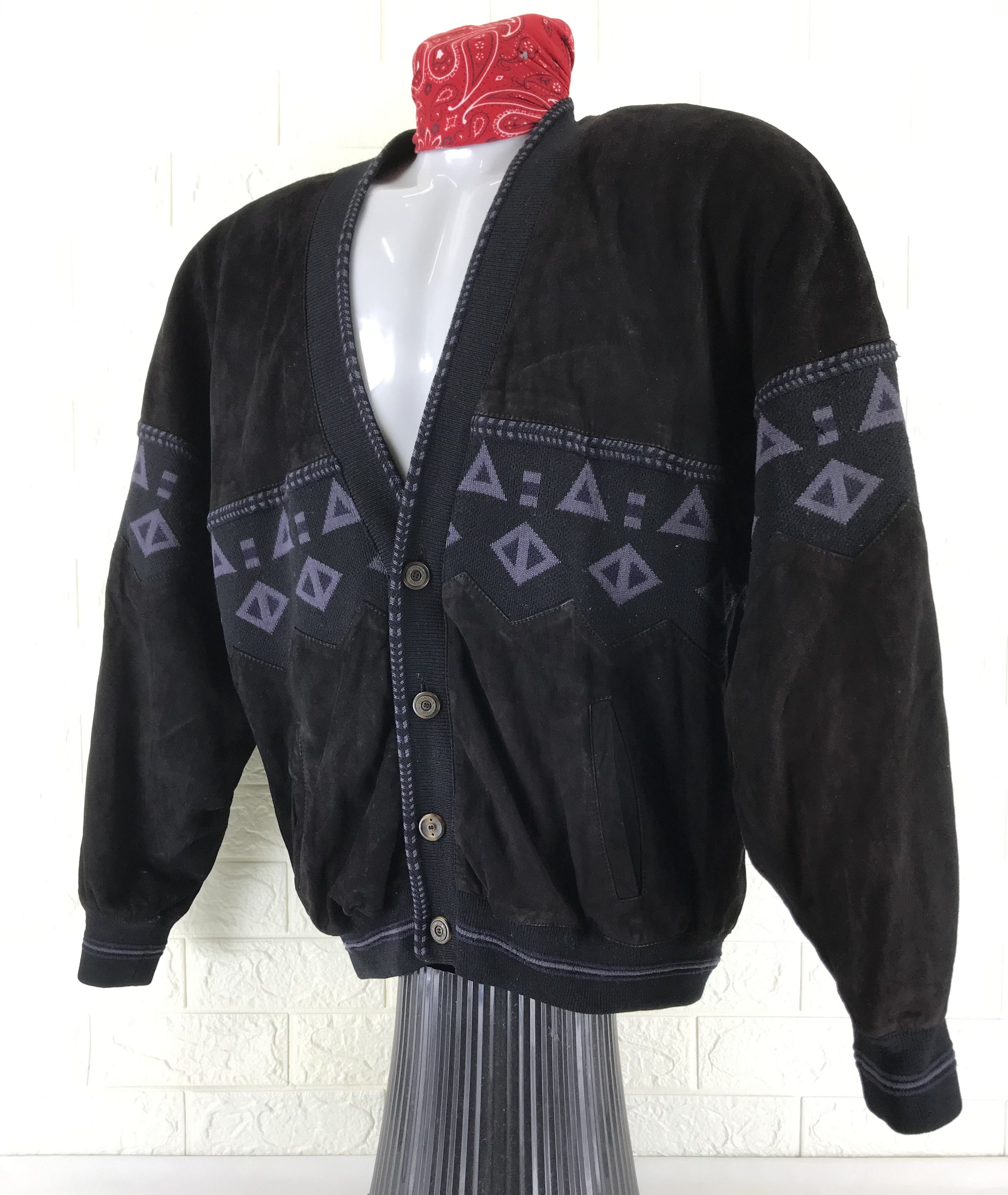 Torras Vintage Torras Hybrid Cardigan Suede Leather Jacket Size US L / EU 52-54 / 3 - 3 Thumbnail
