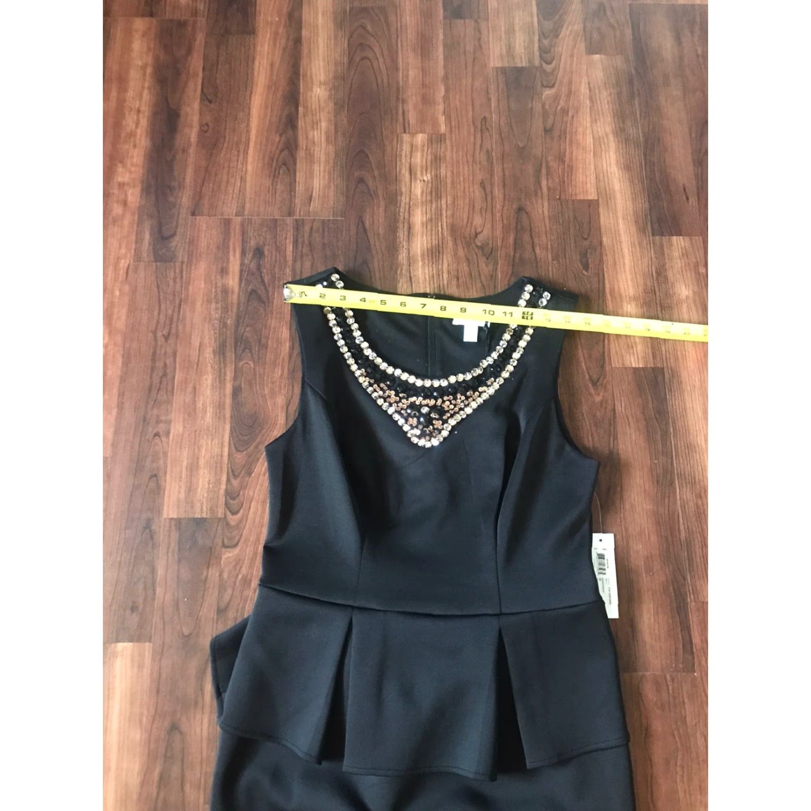 Vintage VINTAGE BISOU BISOU Michele Bohbot Womens Dress Black Embellished Layered Upper Short Sleeveless Size 10 Womens Size L / US 10 / IT 46 - 3 Thumbnail