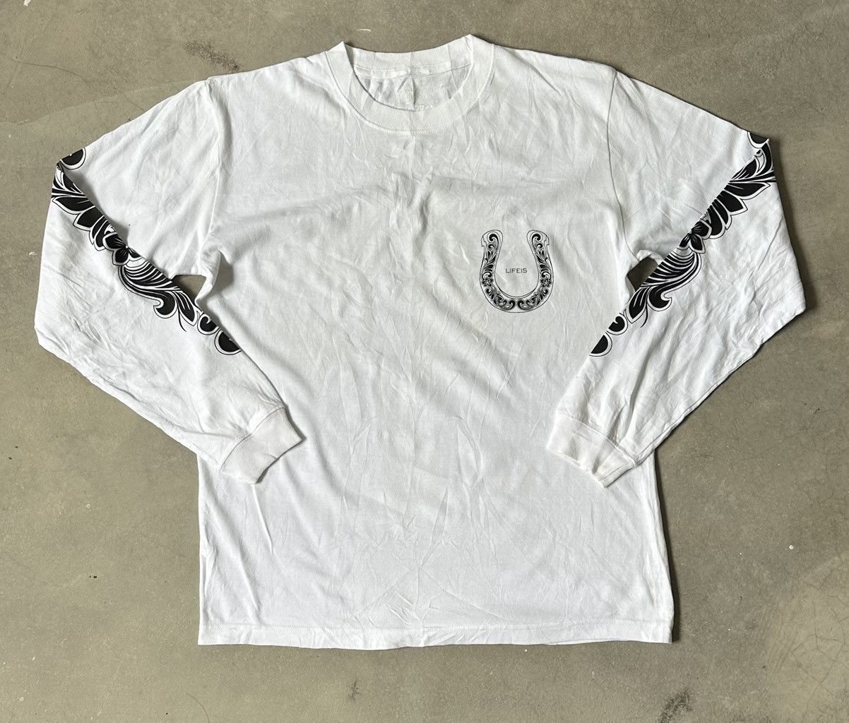 Japanese Brand VINTAGE LIFEI ES CHROME HEART ART LS TEE Size US M / EU 48-50 / 2 - 2 Thumbnail