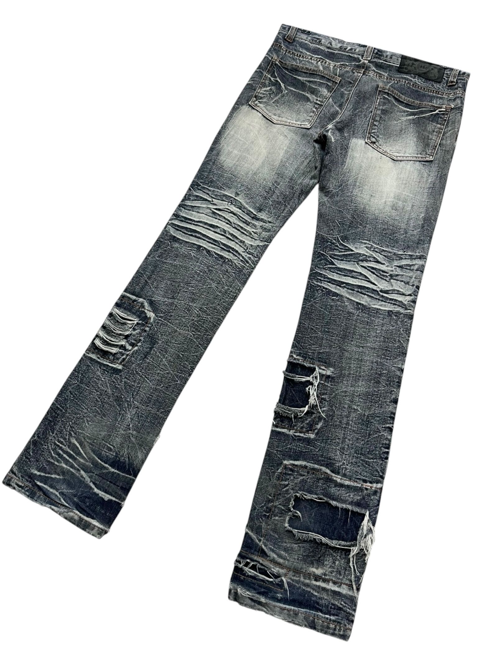 💀GRUNGE🔥LOWBOX Mudwash Distressed Ripped Denim Undercover