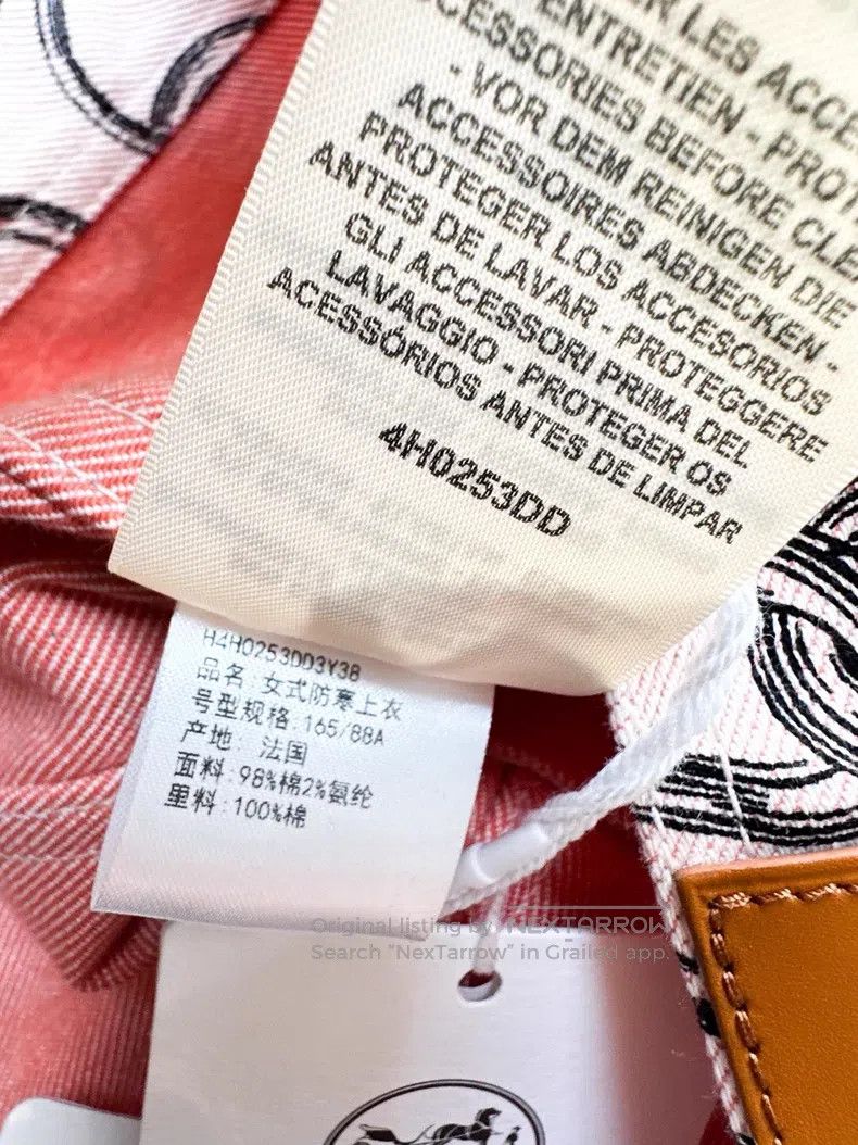 Hermes Hermes Pink Buckle Printed Long Sleeve Short Denim Jacket Size XS / US 0-2 / IT 36-38 - 7 Thumbnail