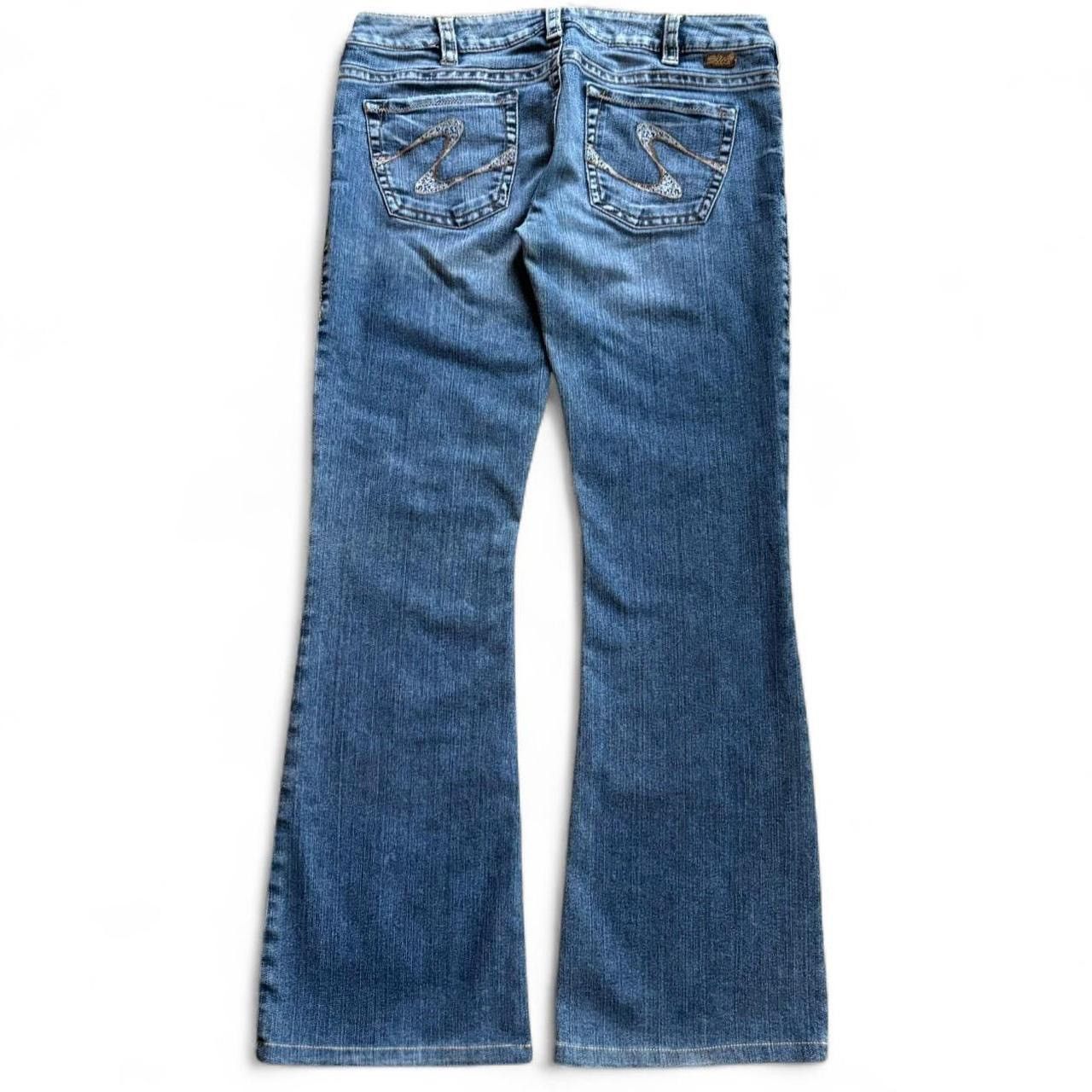 Silver Jeans Co. × Vintage Vintage Y2K Faded Blue Low Rise Flare Denim Jeans Size 33" - 6 Thumbnail