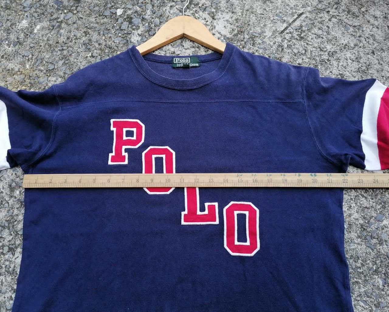 Polo Ralph Lauren Polo Ralph Lauren Embroidered Stripes Tee Size US L / EU 52-54 / 3 - 6 Thumbnail