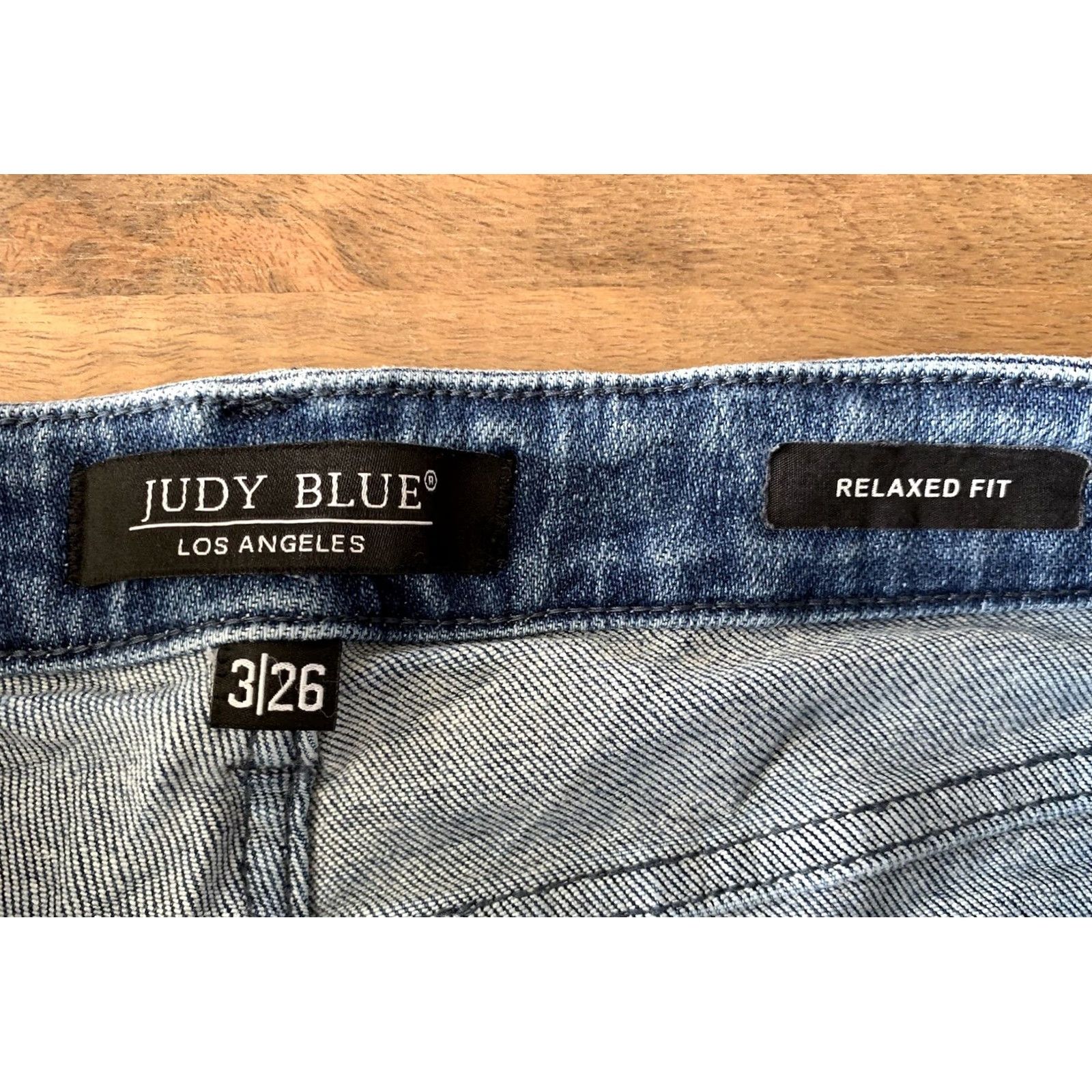 Vintage Judy Blue Relaxed Fit Jeans Women's 26x26.5 Blue Mid Rise Tapered Skinny Stretch Denim 5-Pocket Zipper Button Logo 90s City College Preppy Size 26" / US 2 / IT 38 - 3 Thumbnail