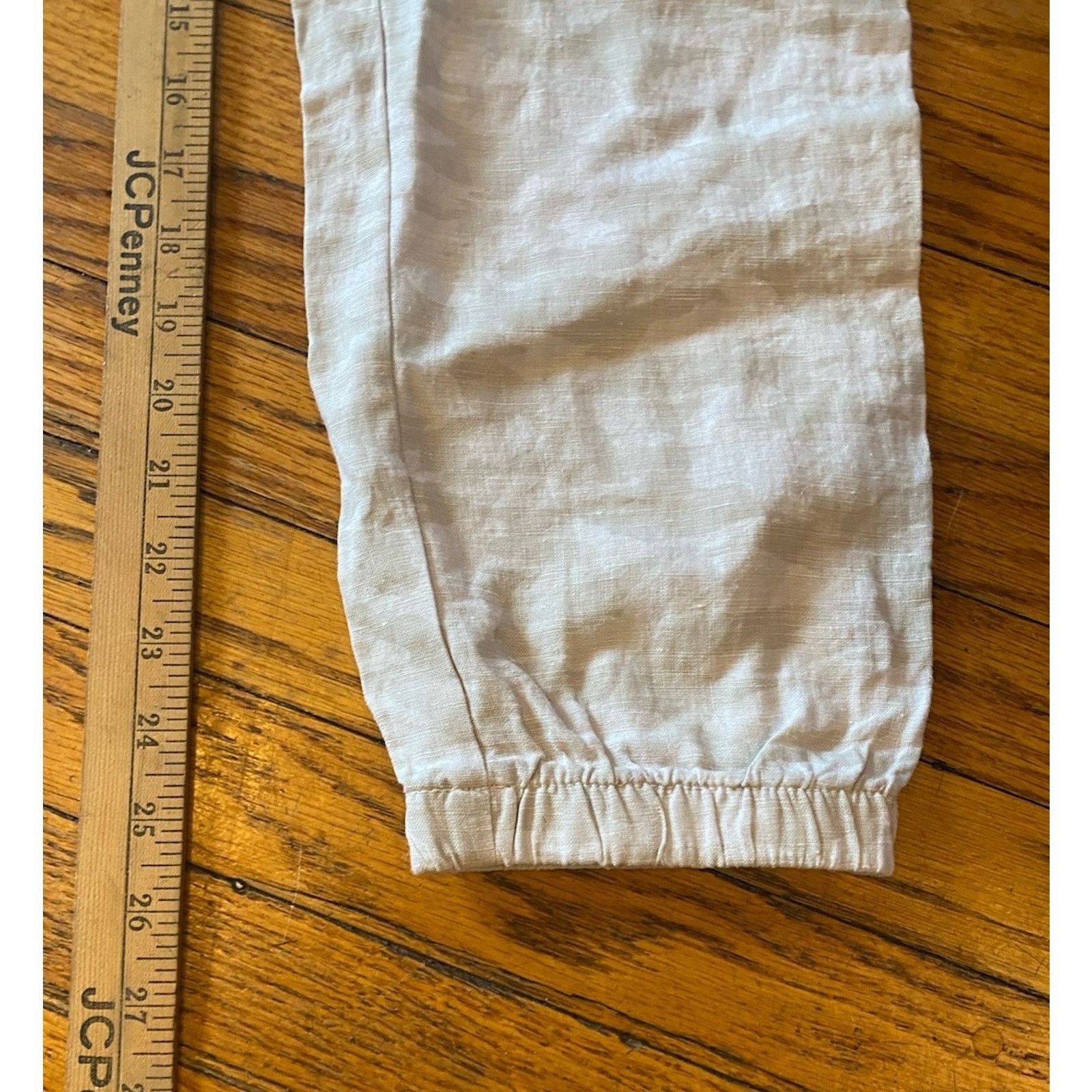 Athleta Athleta Linen Joggers Women’s 12 Beige Camo Zip Pockets Size 34" / US 12 / IT 48 - 8 Thumbnail