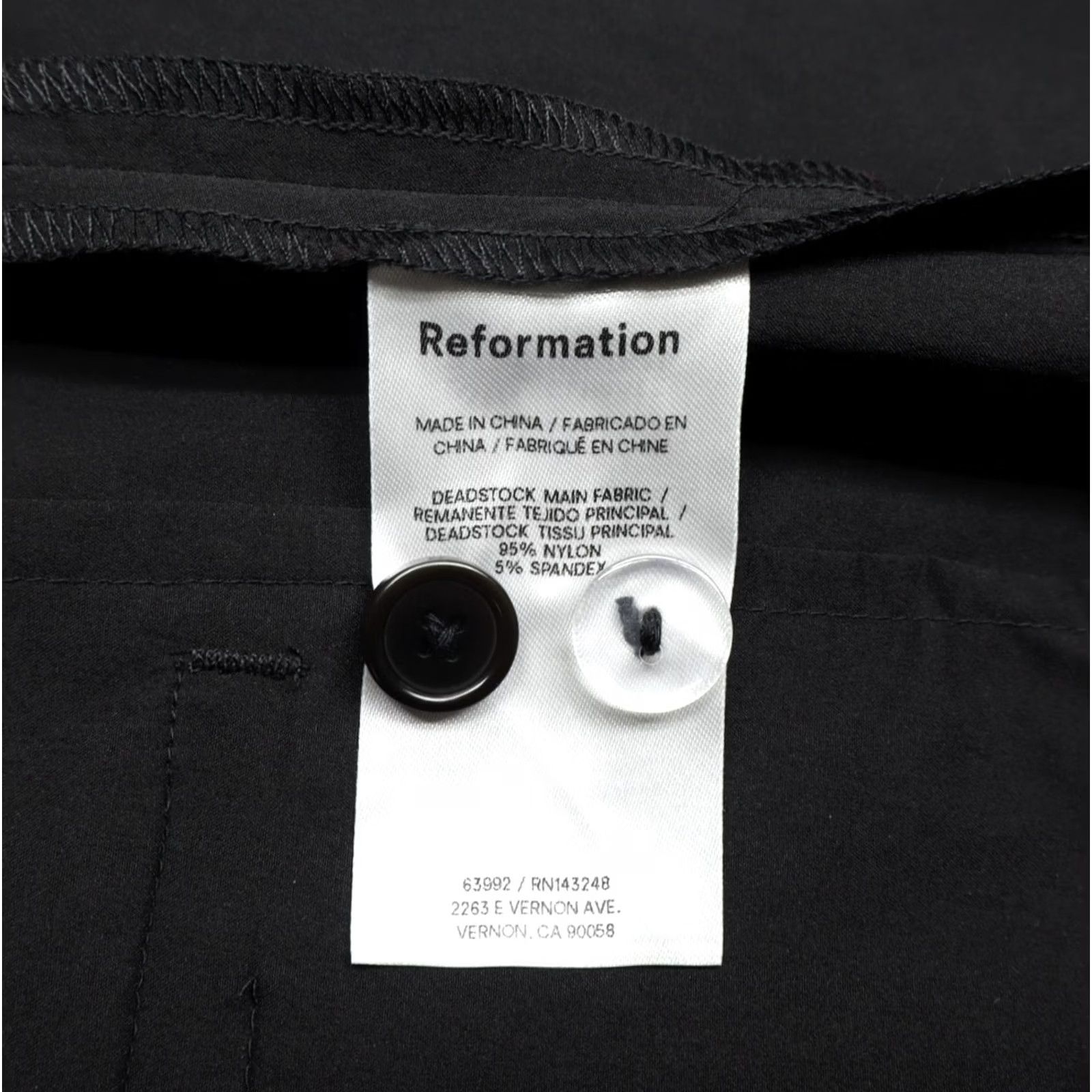 Reformation Reformation x Laura Harrier Women's Danielle Oversized Trousers Black Sz 12 NEW Size 34" / US 12 / IT 48 - 7 Thumbnail