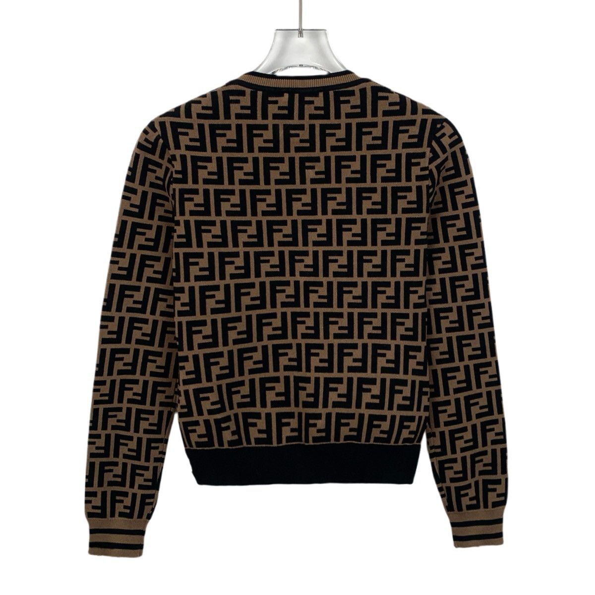 Fendi Fendi All-over Logo Printed Long Sleeve Knit Sweater K26WX Size XS / US 0-2 / IT 36-38 - 2 Thumbnail