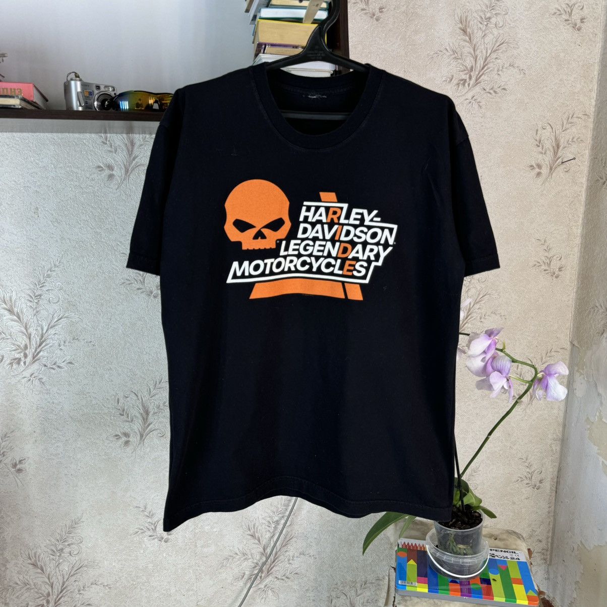 Harley Davidson × Vintage Harley Davidson T shirt Skeleton Biker Hamburg Nord Germany Size US XXL / EU 58 / 5 - 1 Thumbnail