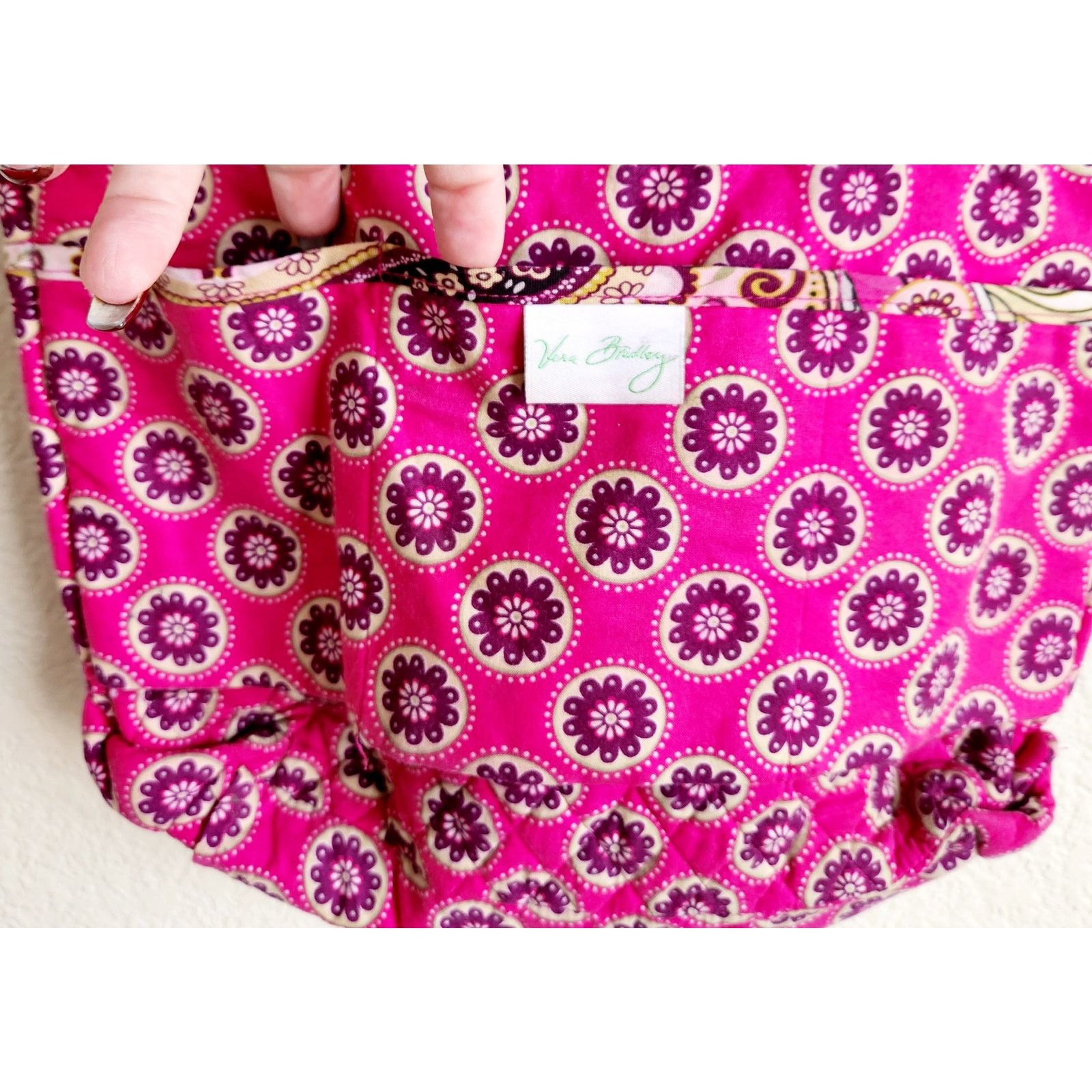 Other Vintage Vera Bradley Pink Purple Floral Purse Size ONE SIZE - 4 Thumbnail