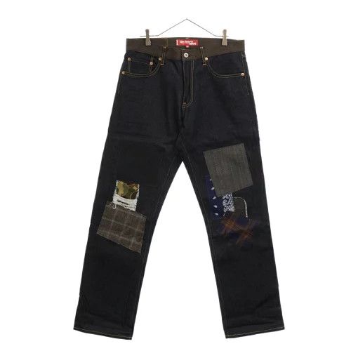 Comme des Garcons Denim Waist-switched patchwork zip-up cotton Indigo Size US 34 / EU 50 - 1 Thumbnail