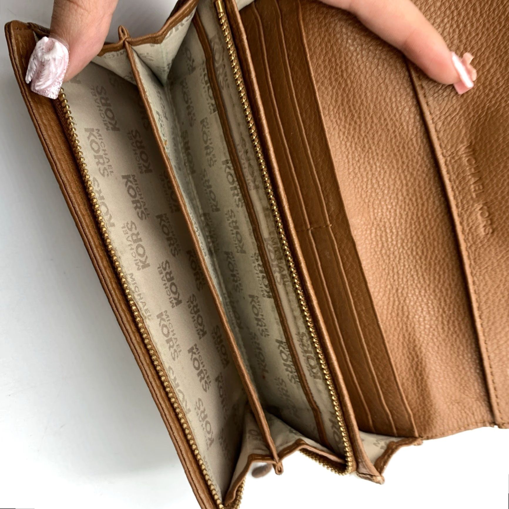 Michael Kors Michael Kors Women's Wallet Long Continental Flap Leather Brown Clutch Logo Credit Card Folding Size ONE SIZE - 5 Thumbnail