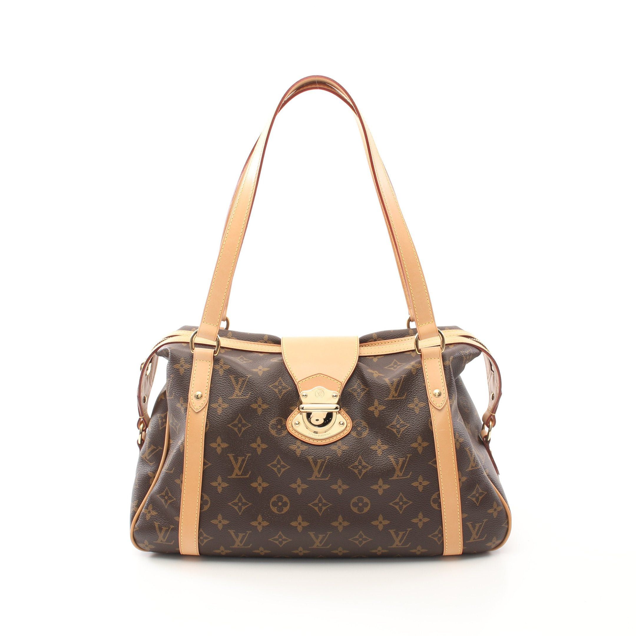 Louis Vuitton Stresa Pm Monogram Shoulder Bag Leather Brown