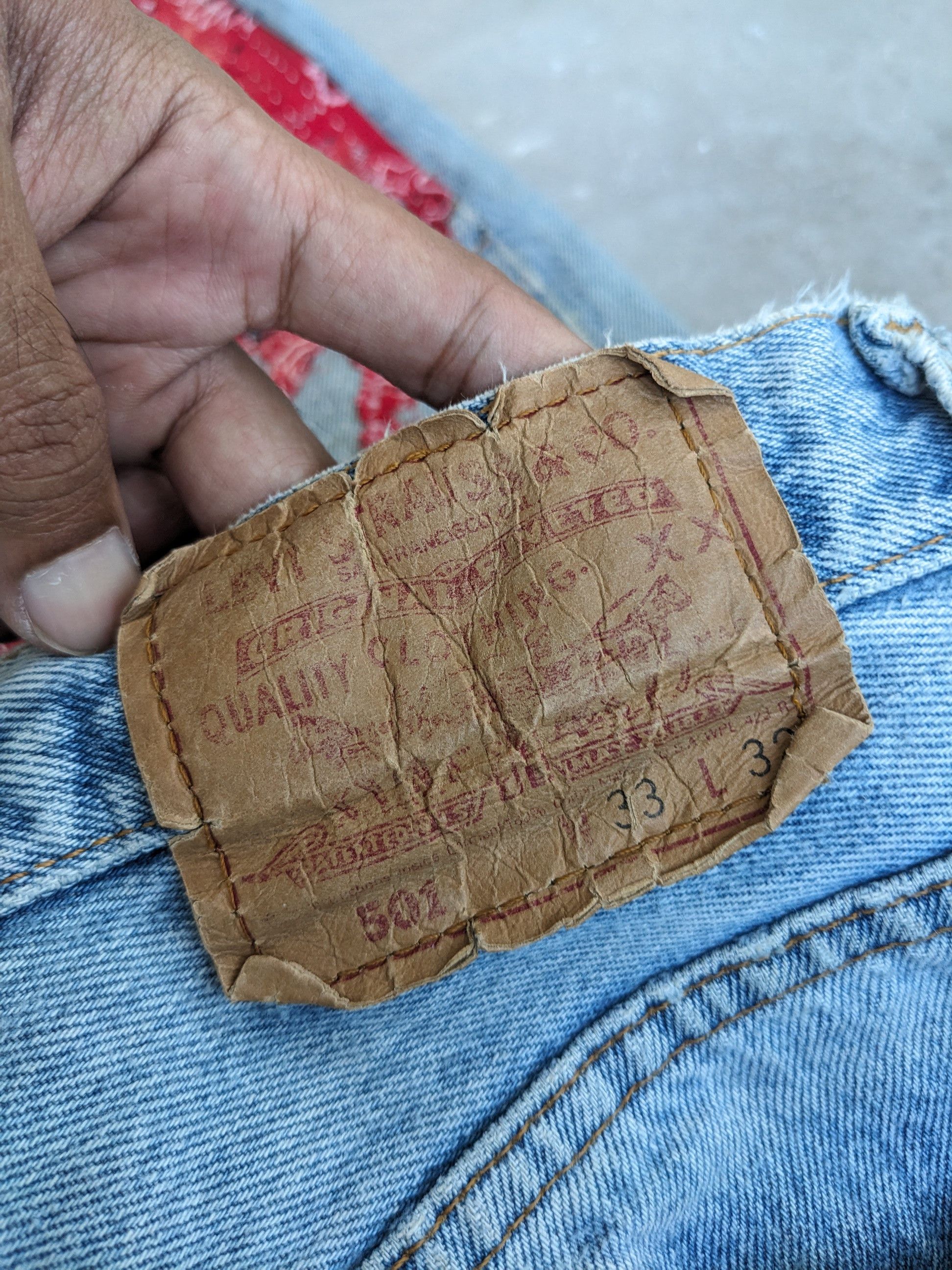 Levi's OPEN ORDER 🔥 Vintage Levis 501 Bandana Sashiko Boro Flare Size US 32 / EU 48 - 9 Thumbnail
