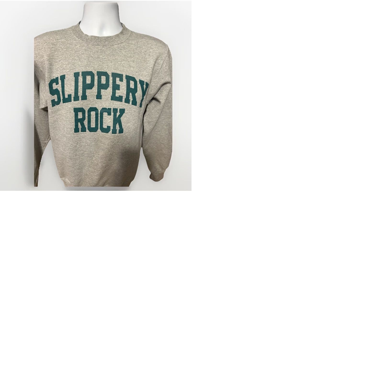 Champion VINTAGE Champion Sweatshirt Adult Small Heather Gray Slippery Rock University Logo Pullover Knit Crew Neck Long Sleeve Size US S / EU 44-46 / 1 - 10 Thumbnail