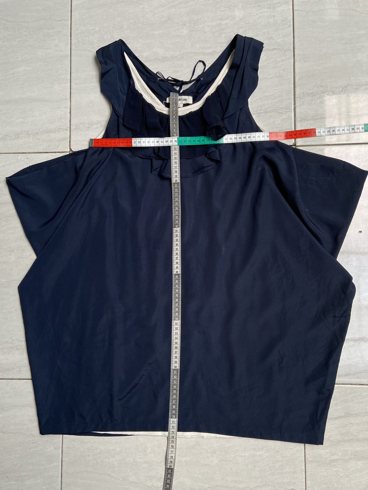 Helmut Lang HELMUT LANG Navy Midi Dress Size XXS / US 00 / IT 34 - 9 Thumbnail