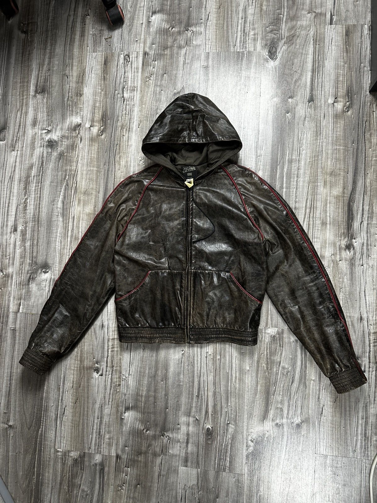 image of Archival Clothing x Jean Paul Gaultier Vintage Jean Paul Gaultier Jpg Leather Jacket 90's in Black 