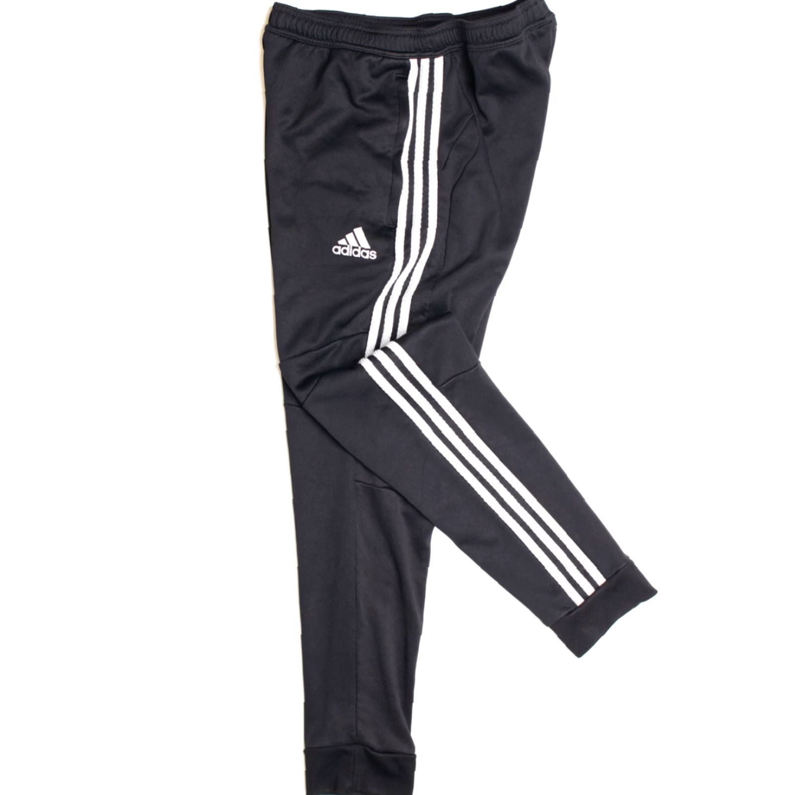 Adidas Black Adidas Track Pants Medium Black Polyester 1980s Ragstock Mens Size US 31 - 2 Thumbnail