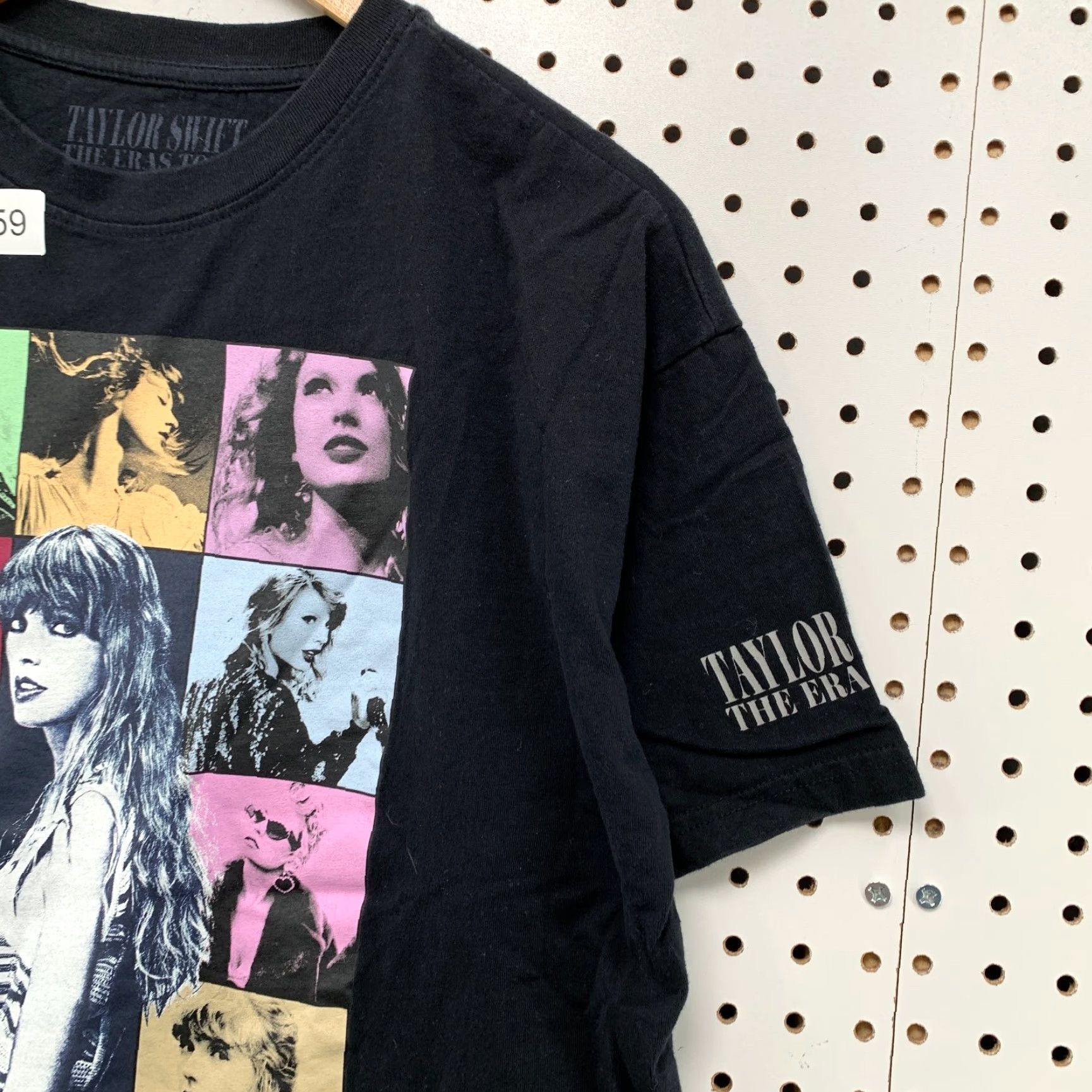 Vintage Taylor Swift T Shirt Mens Medium Black The Eras Tour Graphic Pop Music Size US M / EU 48-50 / 2 - 6 Thumbnail