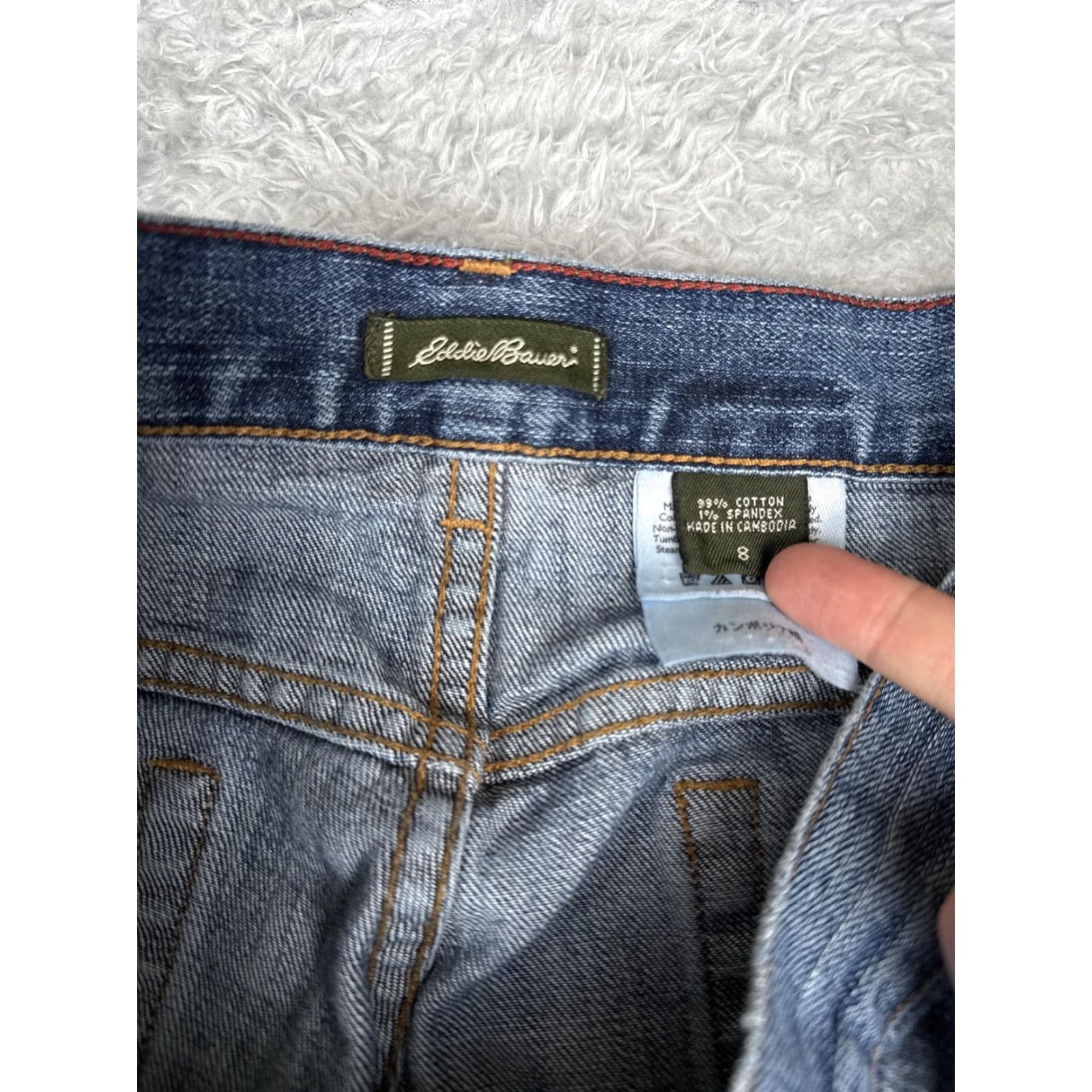 Eddie Bauer VINTAGE No, Eddie Bauer Jeans Womens 8 Blue Straight Leg Mid Rise Stretch Denim Medium Wash Size 30" / US 8 / IT 44 - 6 Thumbnail