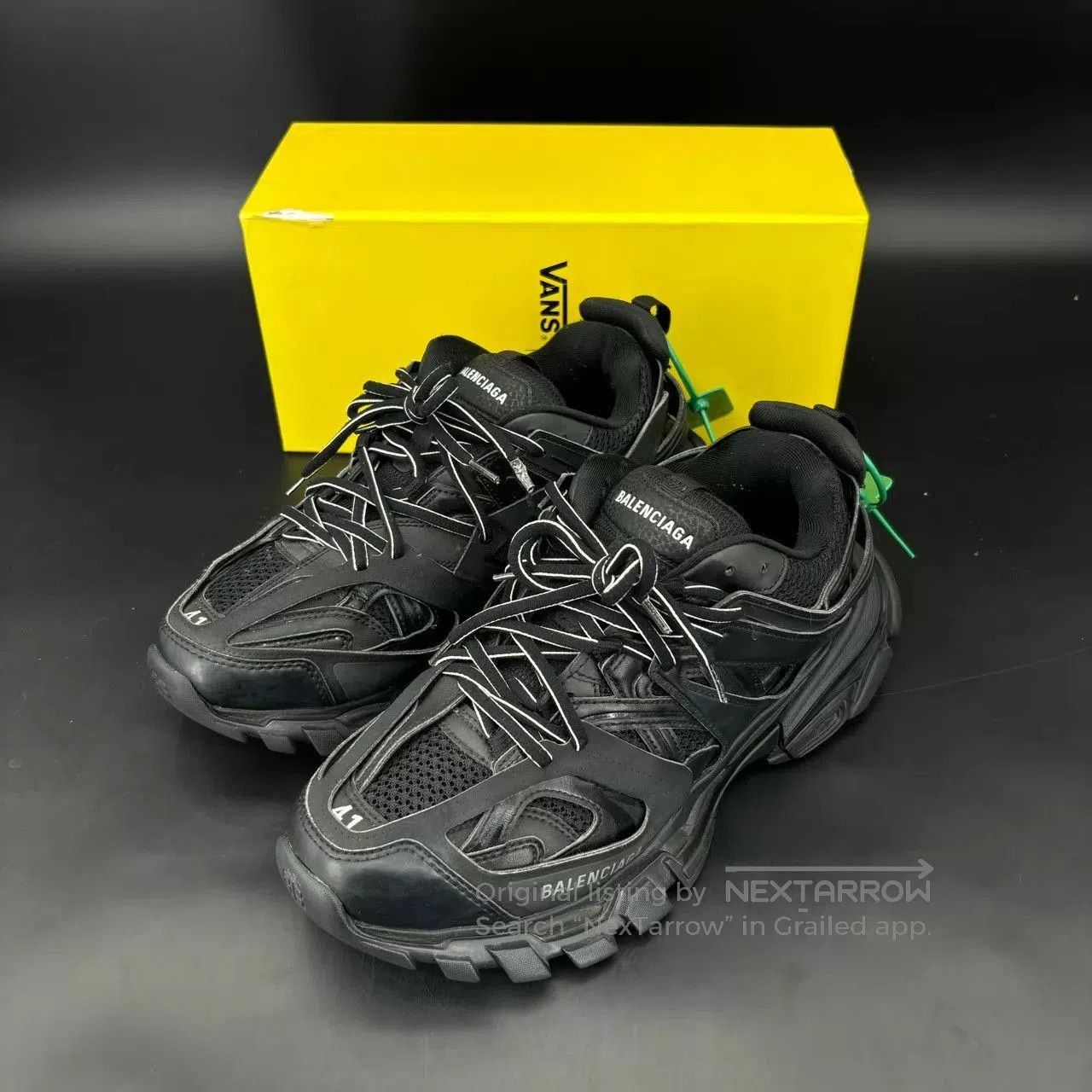 Balenciaga Black Chunky Sneakers with Mesh and Bold Laces. Size US 8 / EU 41 - 1 Thumbnail