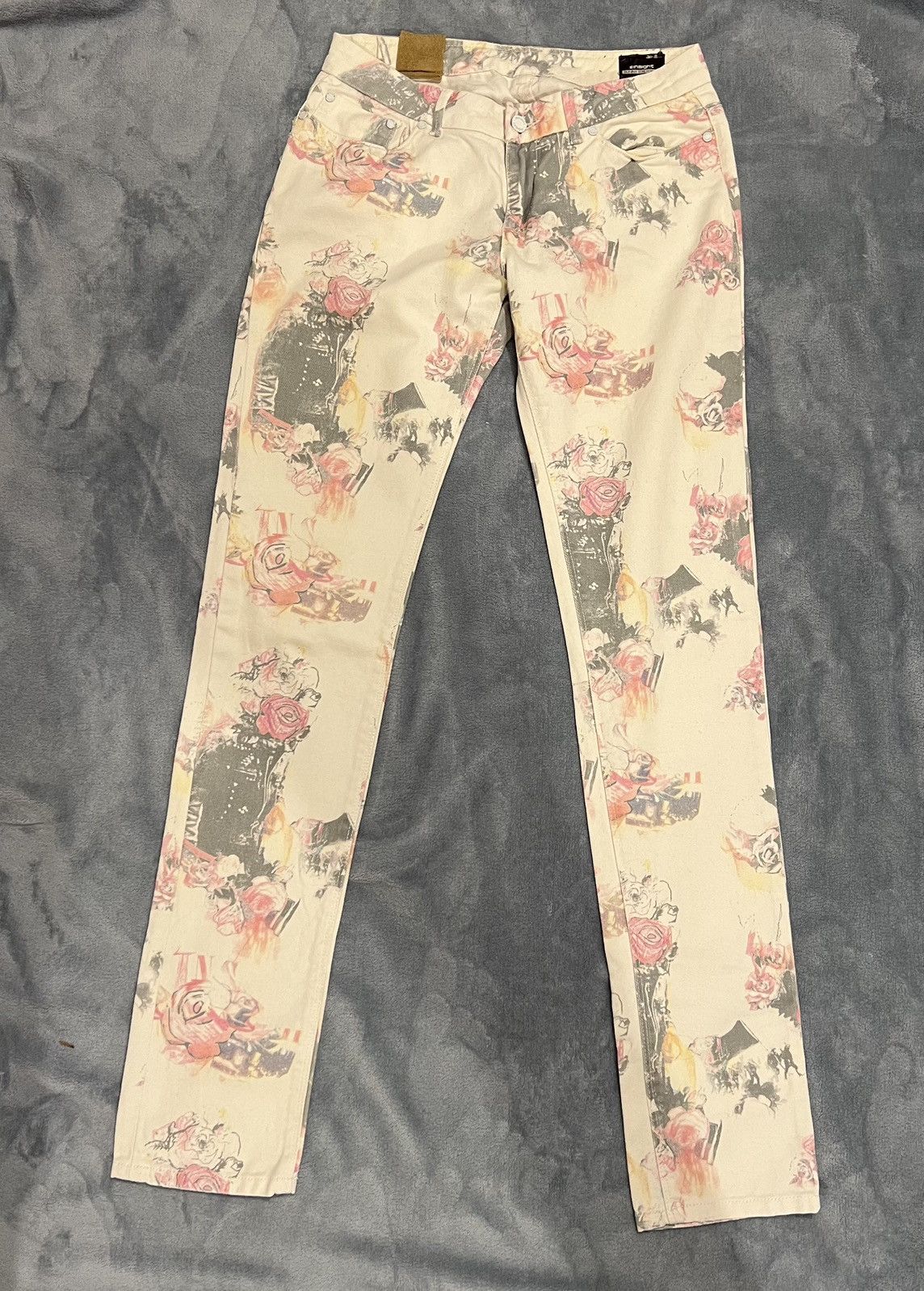 Insight Insight Skinny Stretch Art Jeans – Floral Print Size 28" / US 6 / IT 42 - 2 Thumbnail