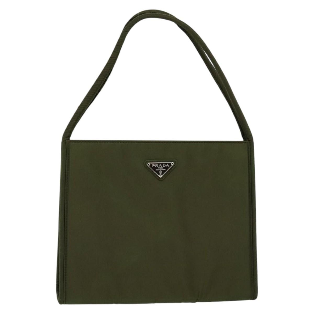 Prada Vitello Khaki Synthetic Handbag (Pre-Owned) Size ONE SIZE - 1 Thumbnail